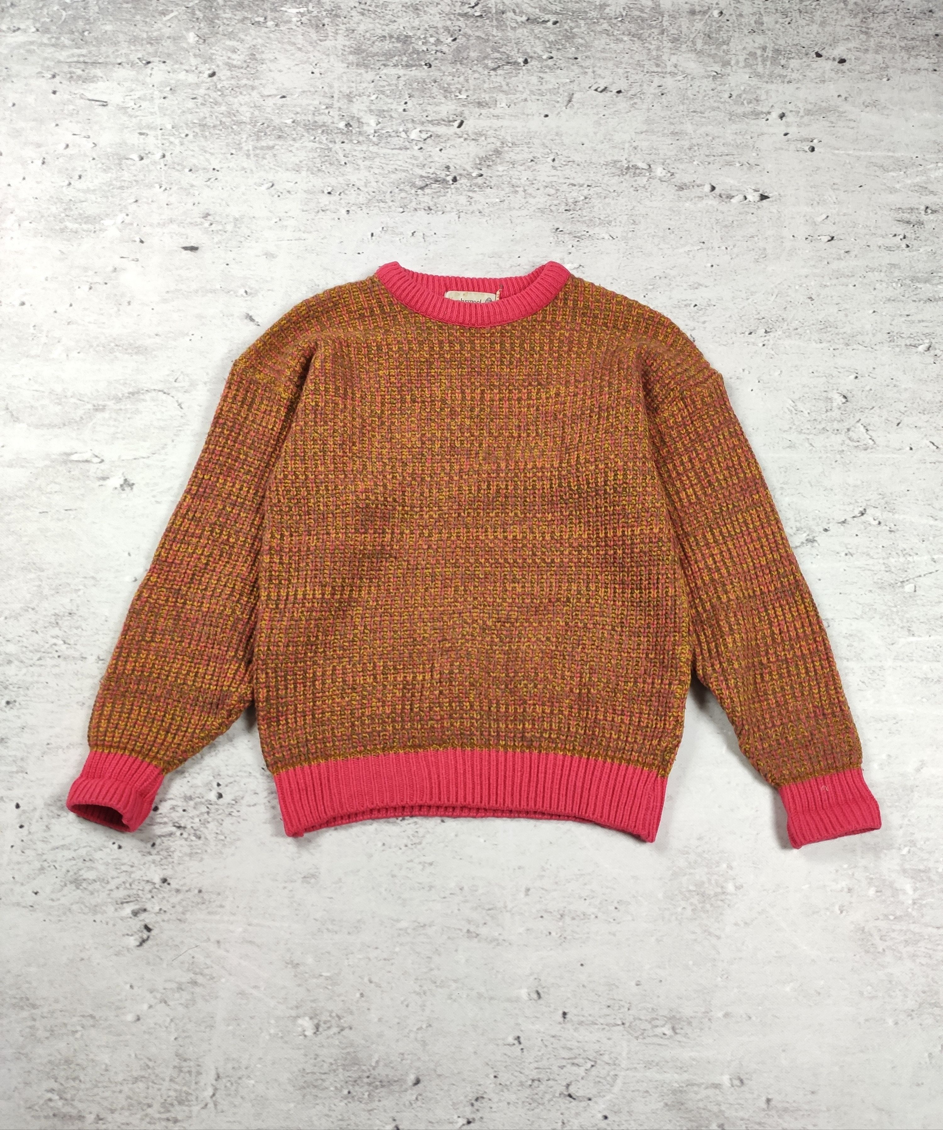 Handmade × Vintage Vintage handmade multicolour wool sweater women hippie Size L / US 10 / IT 46 - 1 Thumbnail