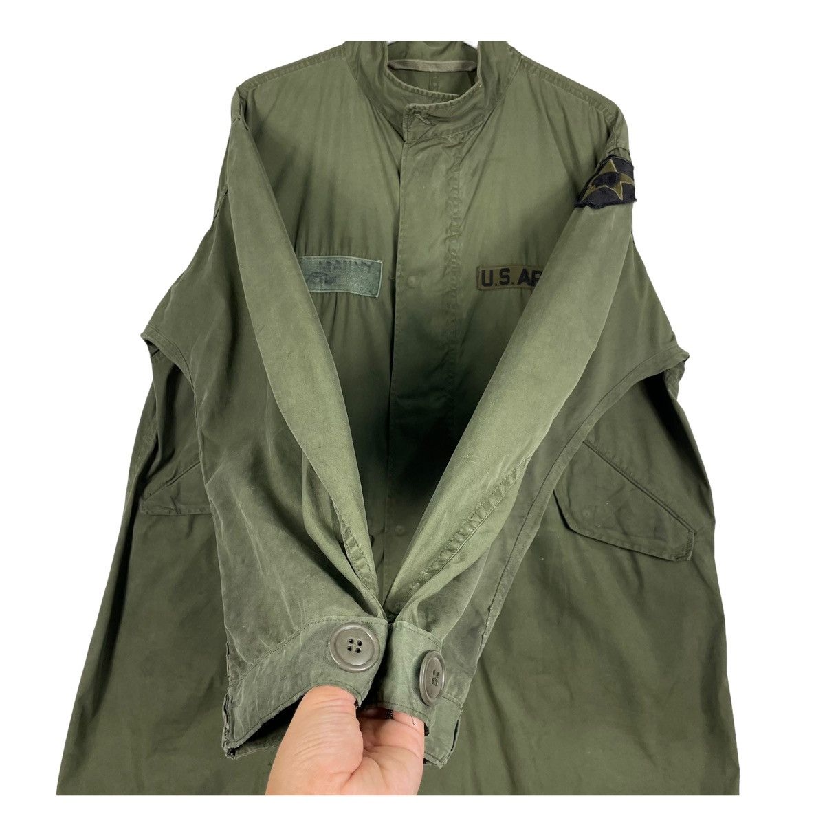 Vintage 💥VINTAGE US ARMY PARKA FISHTAIL MILITARY RIOT JACKET Size US L / EU 52-54 / 3 - 5 Thumbnail