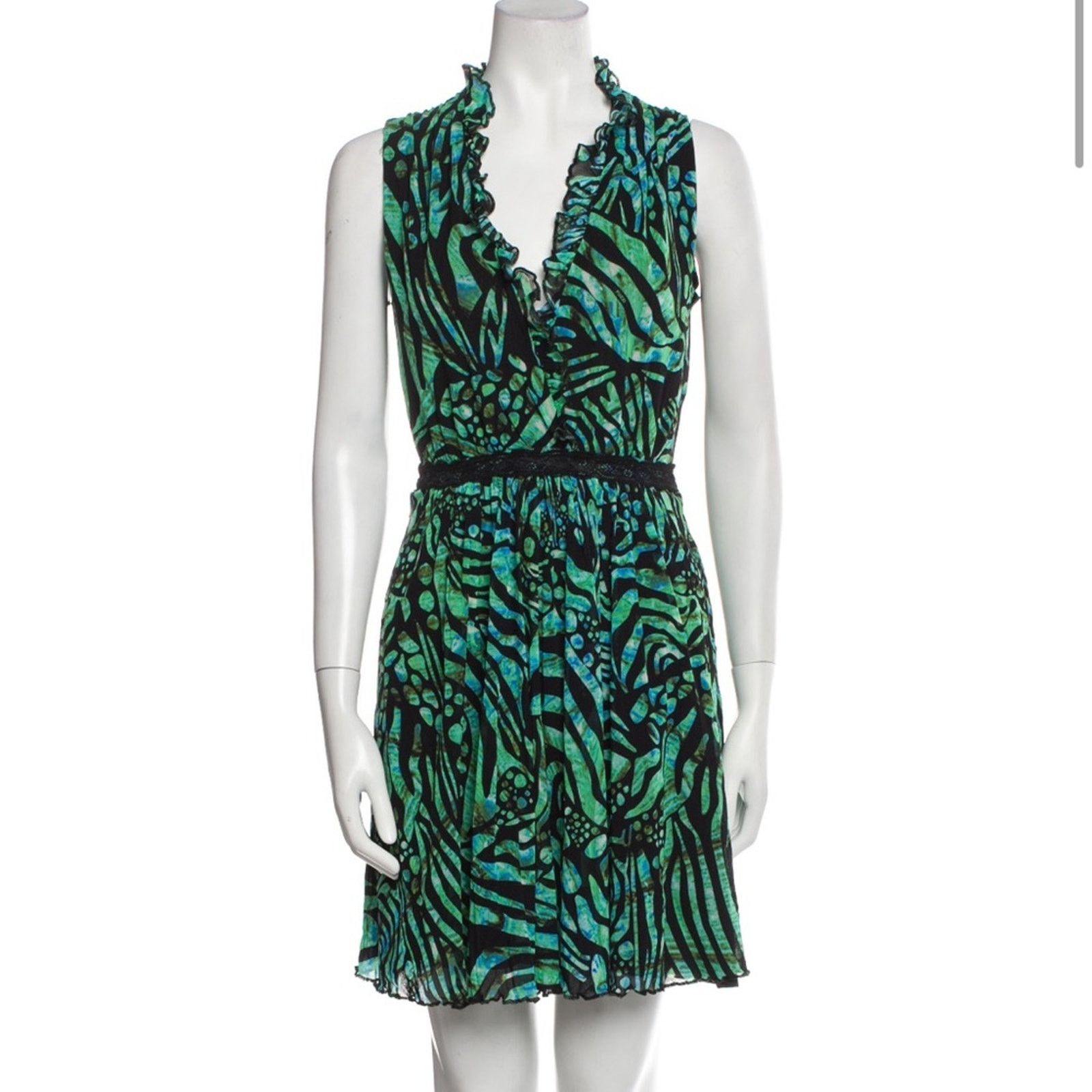Jean Paul Gaultier Fuzzi Geometric Print Dress, EUC, Medium, MSRP $545 Size M / US 6-8 / IT 42-44 - 2 Thumbnail