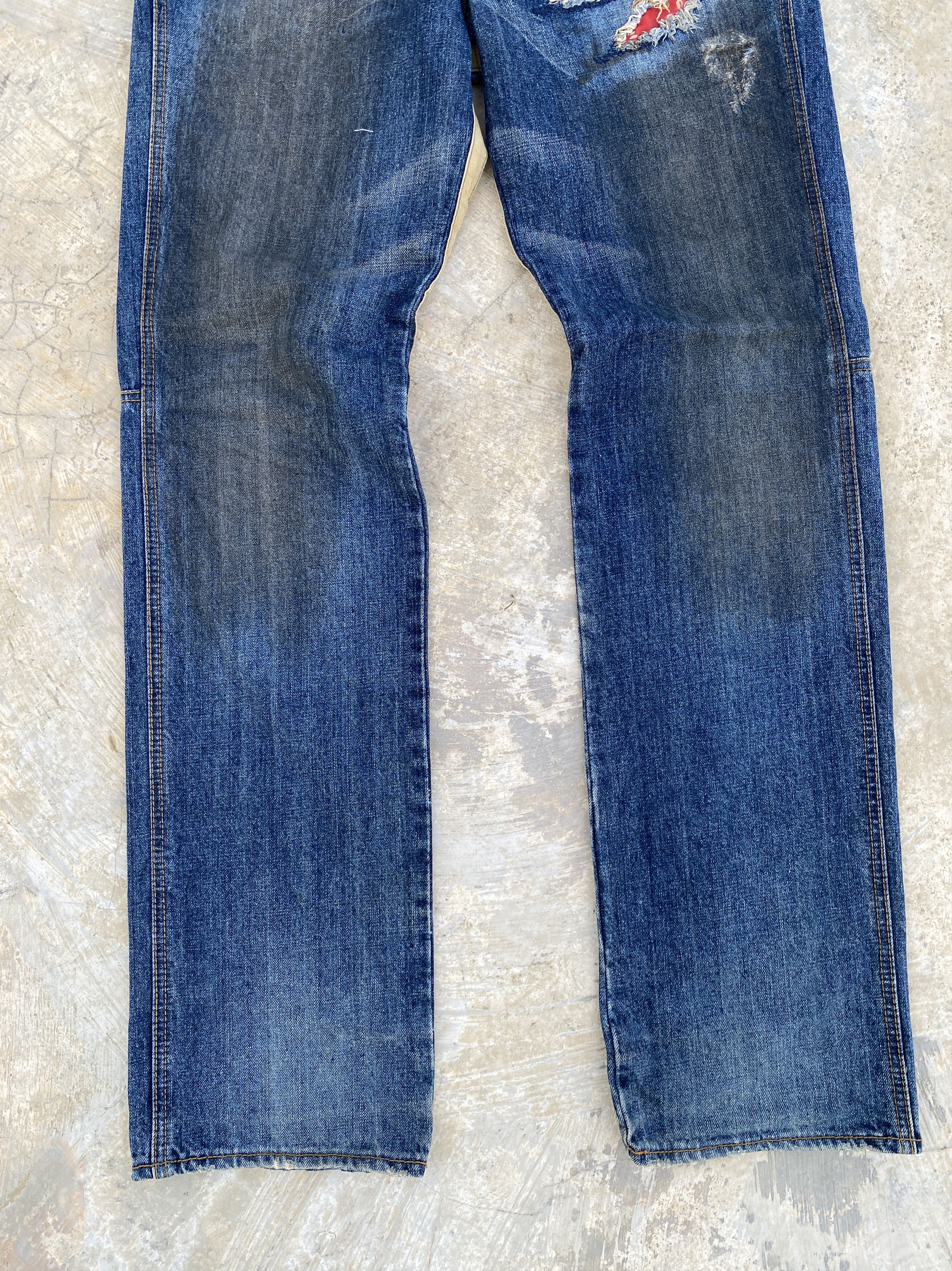 Japanese Brand × PPFM PPFM Patchwork Dirty Wash Jeans Size US 32 / EU 48 - 4 Thumbnail