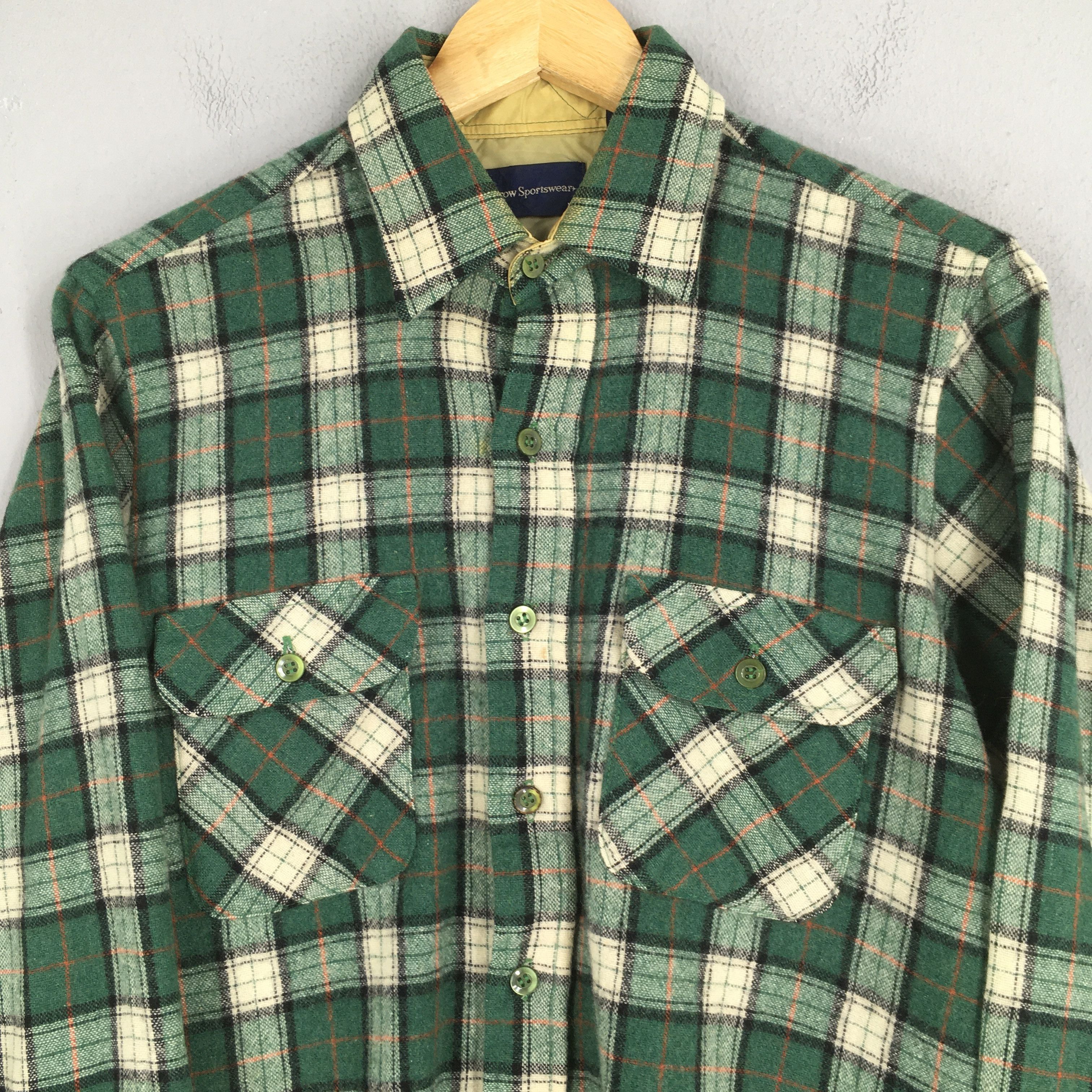 Arrow Vintage 1980'S Arrow Sportswear Checkered Flannel Medium Size US M / EU 48-50 / 2 - 2 Thumbnail