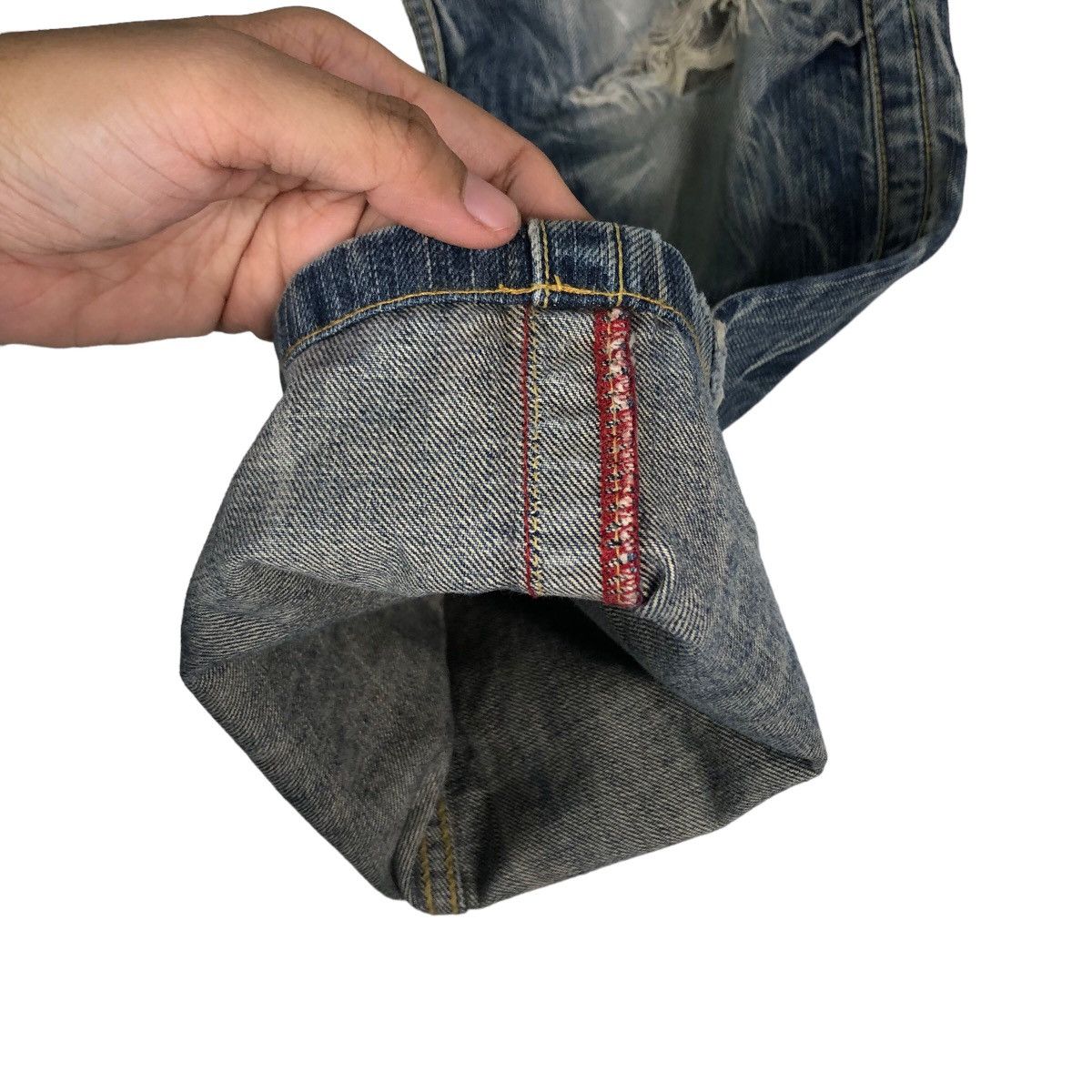 Hysteric Glamour 🔥Made in Nippon Distressed Biker Jeans Denim Size US 34 / EU 50 - 14 Thumbnail