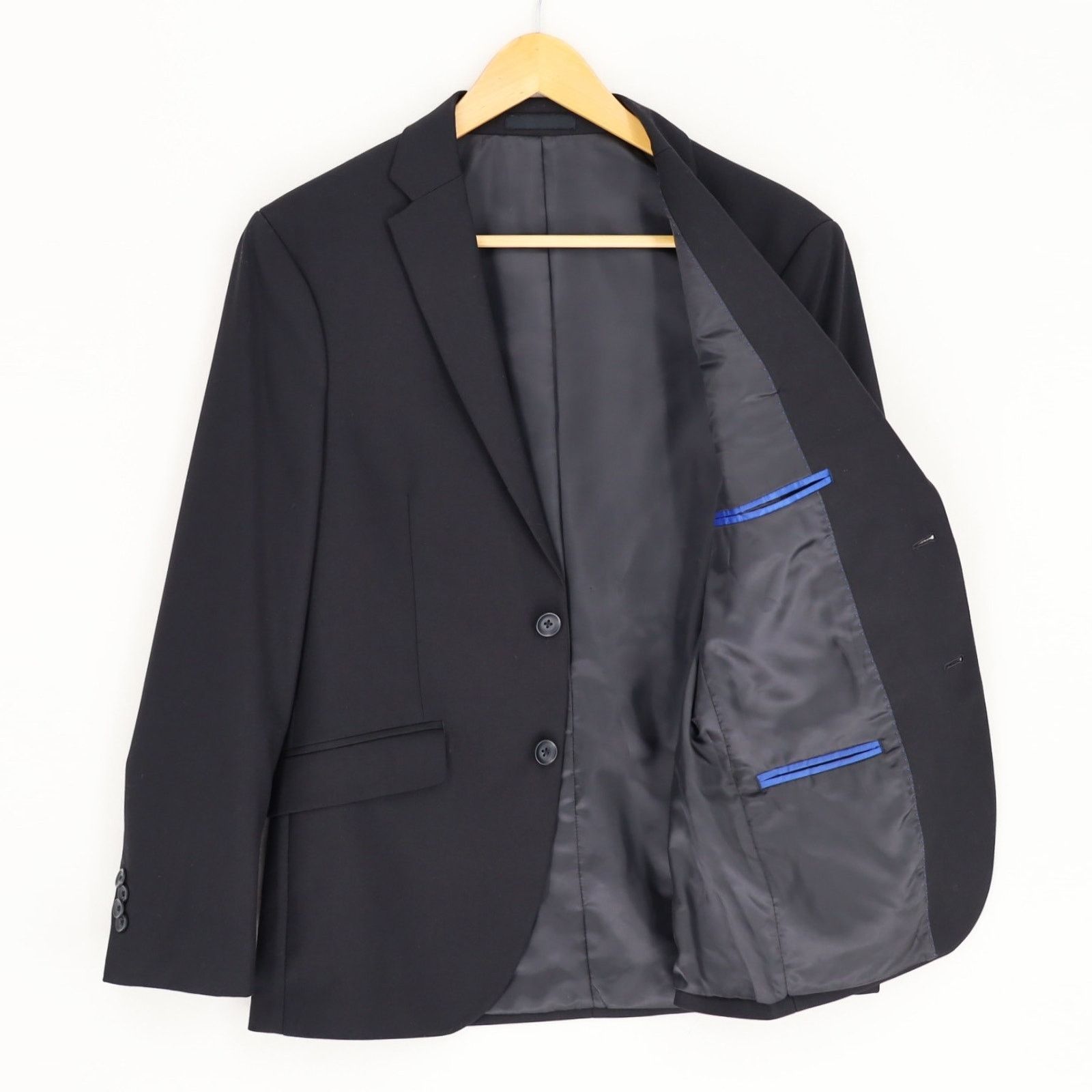 Kenneth Cole Kenneth Cole Men's Black Clooney Slim Fit Blazer Size 36S Size 36S - 5 Thumbnail