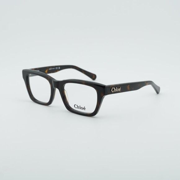 Chloe Chloe CH0242O 002 Eyeglasses Havana 51mm Rectangle Frame Size ONE SIZE - 9 Thumbnail