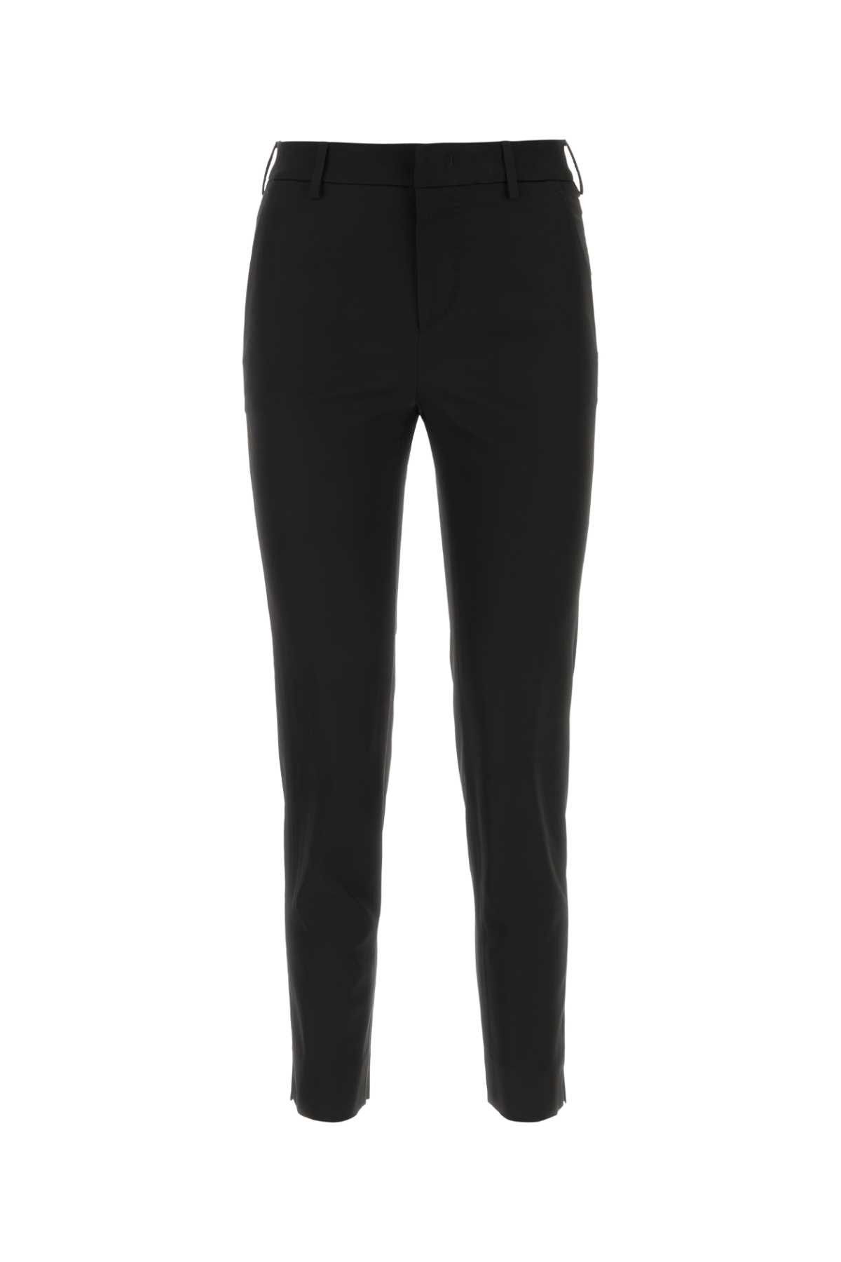 image of Pt Torino Black Stretch Viscose Pant, Women's (Size 26)