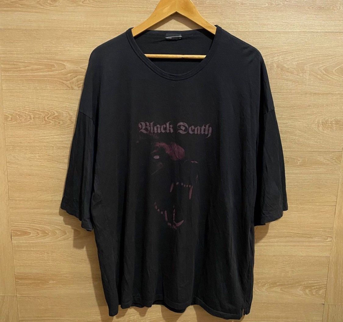 image of If Six Was Nine x Lad Musician Black Death Fading Tee in Faded Black, Men's (Size Large)