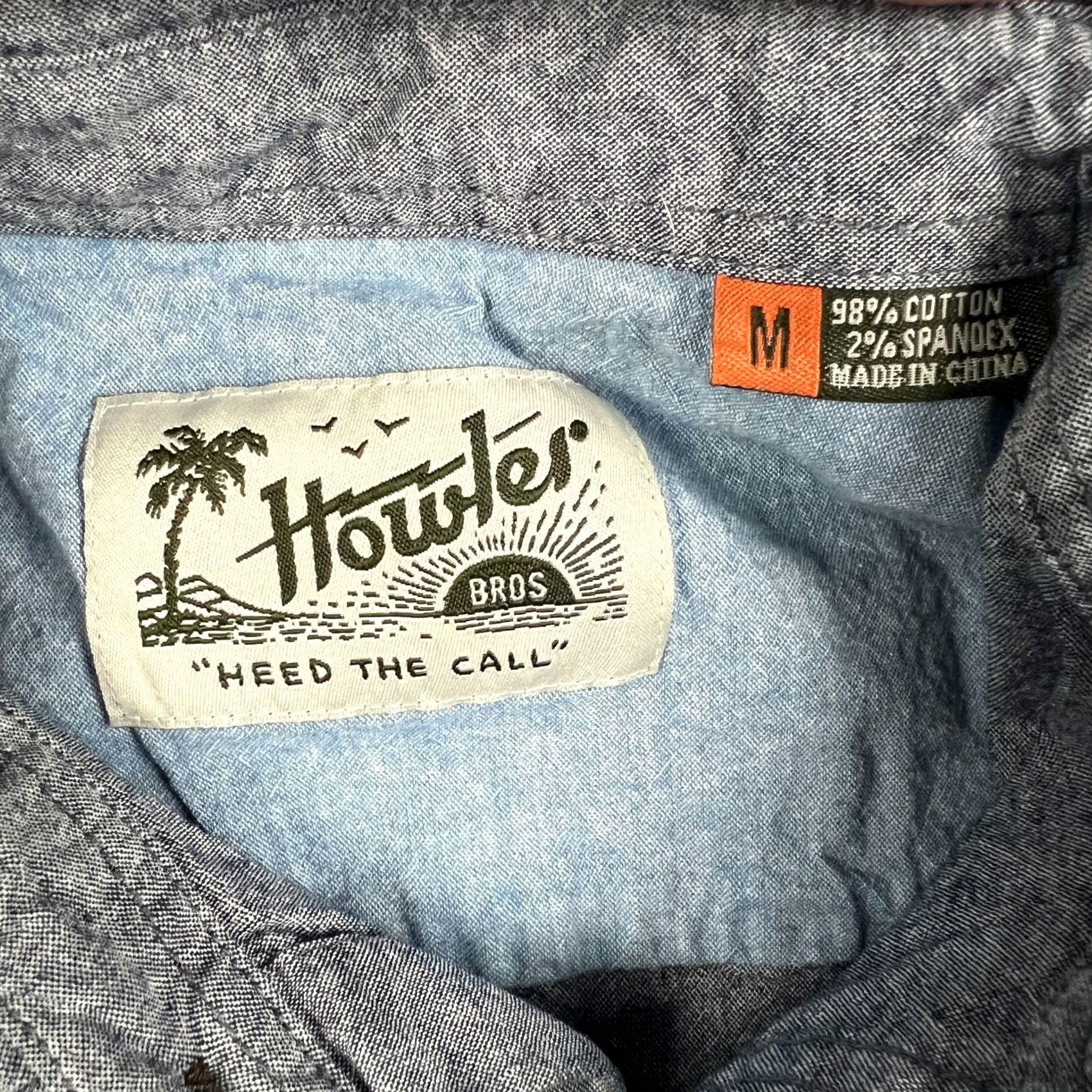 Howler Brothers Howler Brothers Shirt Chambray Guayabera Medium Mens Blue Pockets Voyager Size US M / EU 48-50 / 2 - 3 Thumbnail