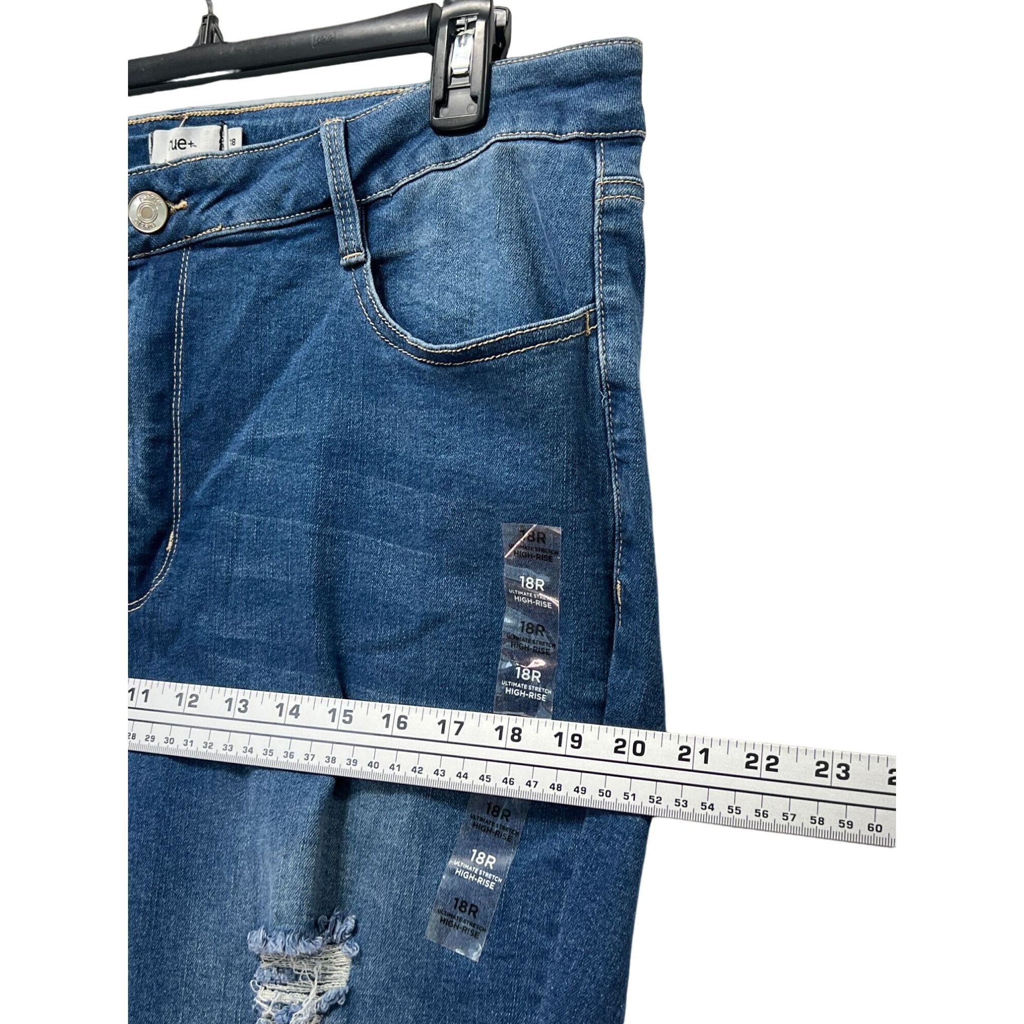 Other Rue + - Women's Ultimate Stretch High-Rise Skinny Jeans Dist Size 40" / US 18 - 4 Thumbnail