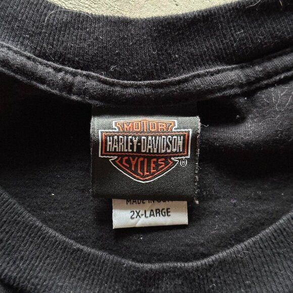 Harley Davidson 2000s harley davidson black graphic tee Size US XXL / EU 58 / 5 - 5 Thumbnail