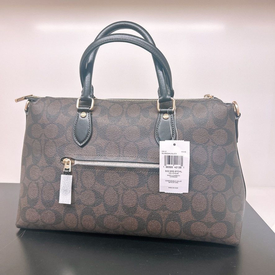 Coach Georgia Satchel In Signature Canvas CR157 Size ONE SIZE - 8 Thumbnail