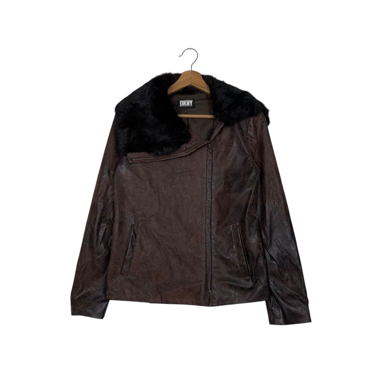 DKNY DKNY Rabbit Fur Shawl Asymmetrical Jacket #2765-C125 Size S / US 4 / IT 40 - 1 Thumbnail