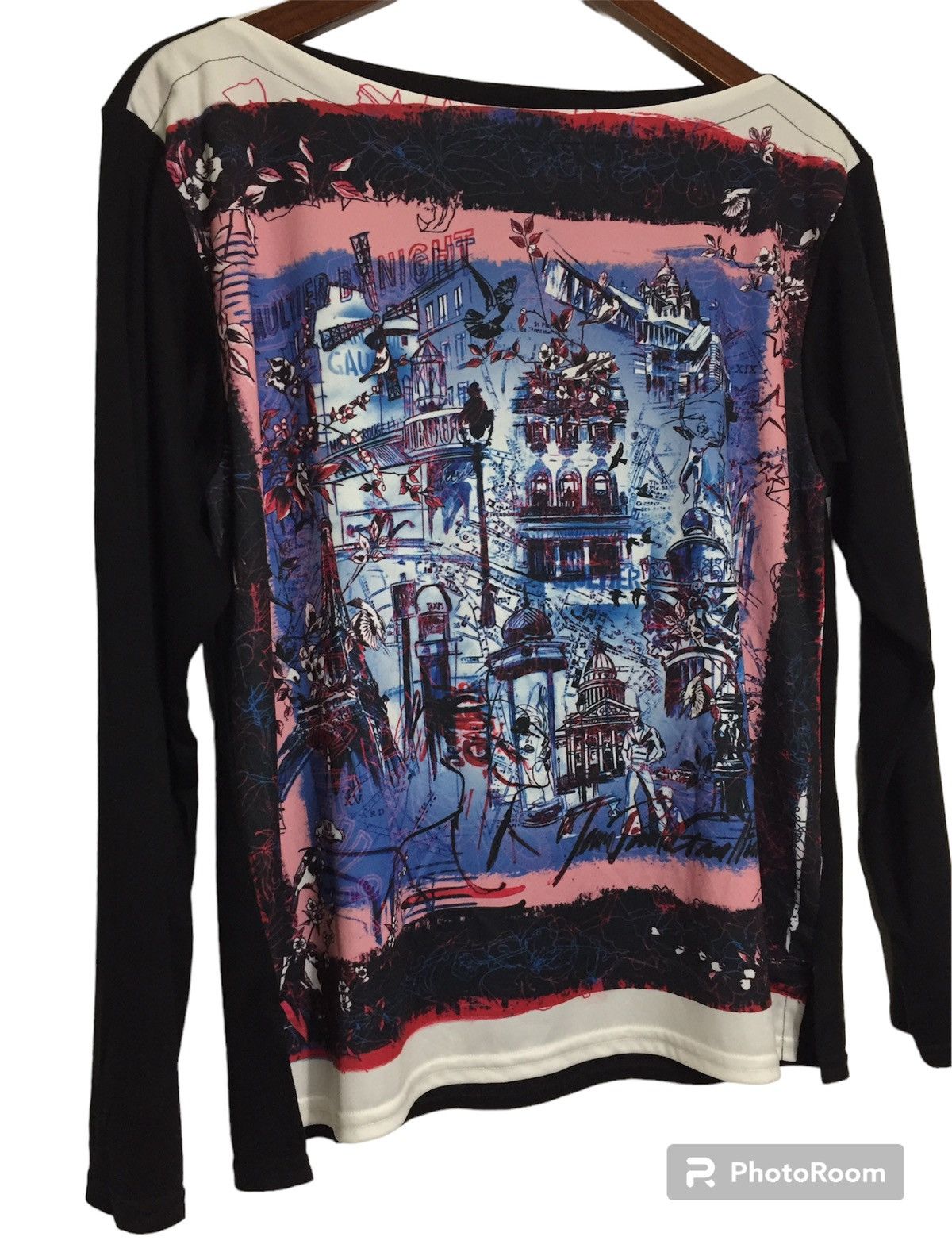 Jean Paul Gaultier Jean Paul Gaultier 90s AOP Long Sleeve Tee Size XS / US 0-2 / IT 36-38 - 2 Thumbnail