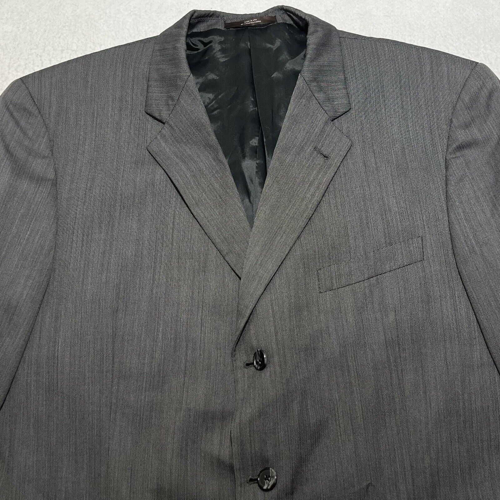 Joseph Abboud Joseph Abboud Worsted Wool Gray Suit Jacket Nordstrom USA Size 44L - 2 Thumbnail