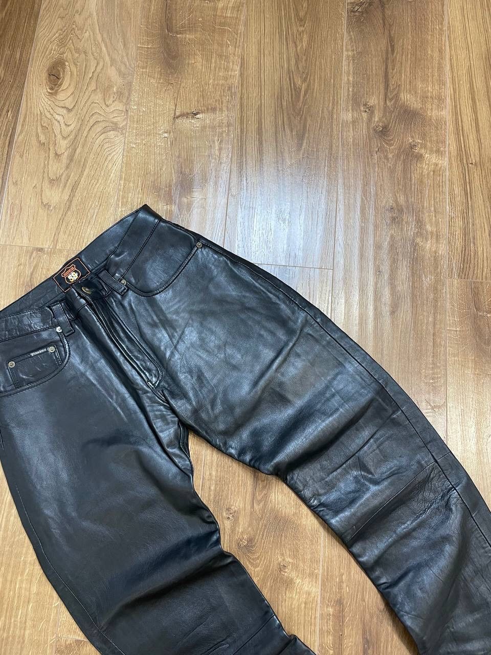 Genuine Leather × Vintage Vintage Y2K Style Genuine Leather Leather Moto Casual Pants Size US 31 - 3 Thumbnail