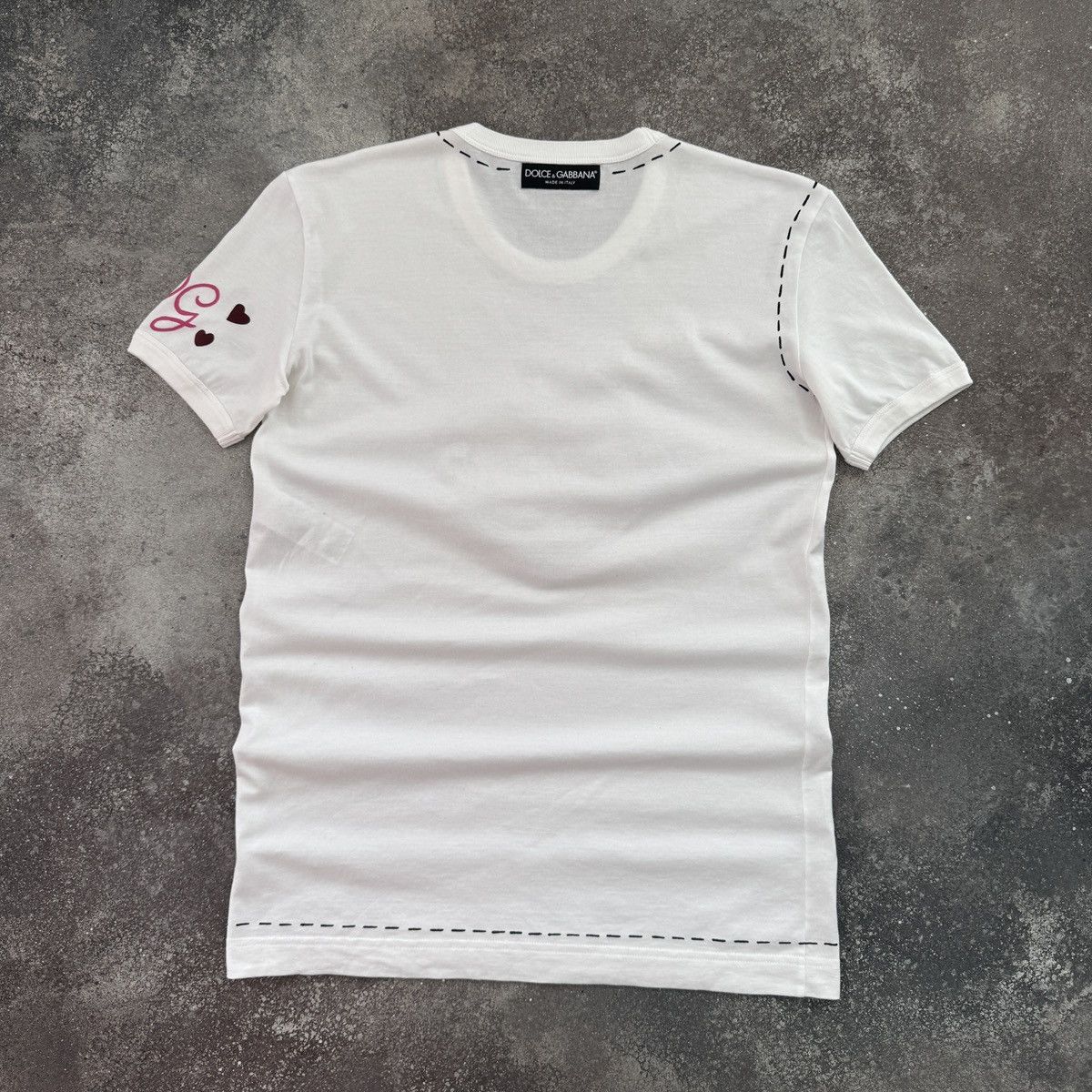 Dolce & Gabbana D&G Dolce & Gabbana Y2K Heart Patch T-Shirt Size M / US 6-8 / IT 42-44 - 8 Thumbnail