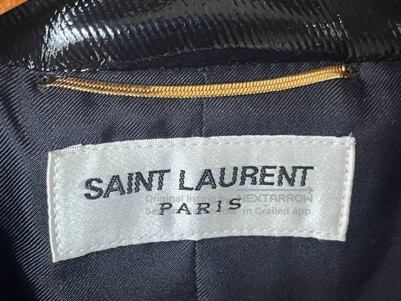 Saint Laurent Paris Saint Laurent Paris Patent leather trench coat Size XS / US 0-2 / IT 36-38 - 3 Thumbnail