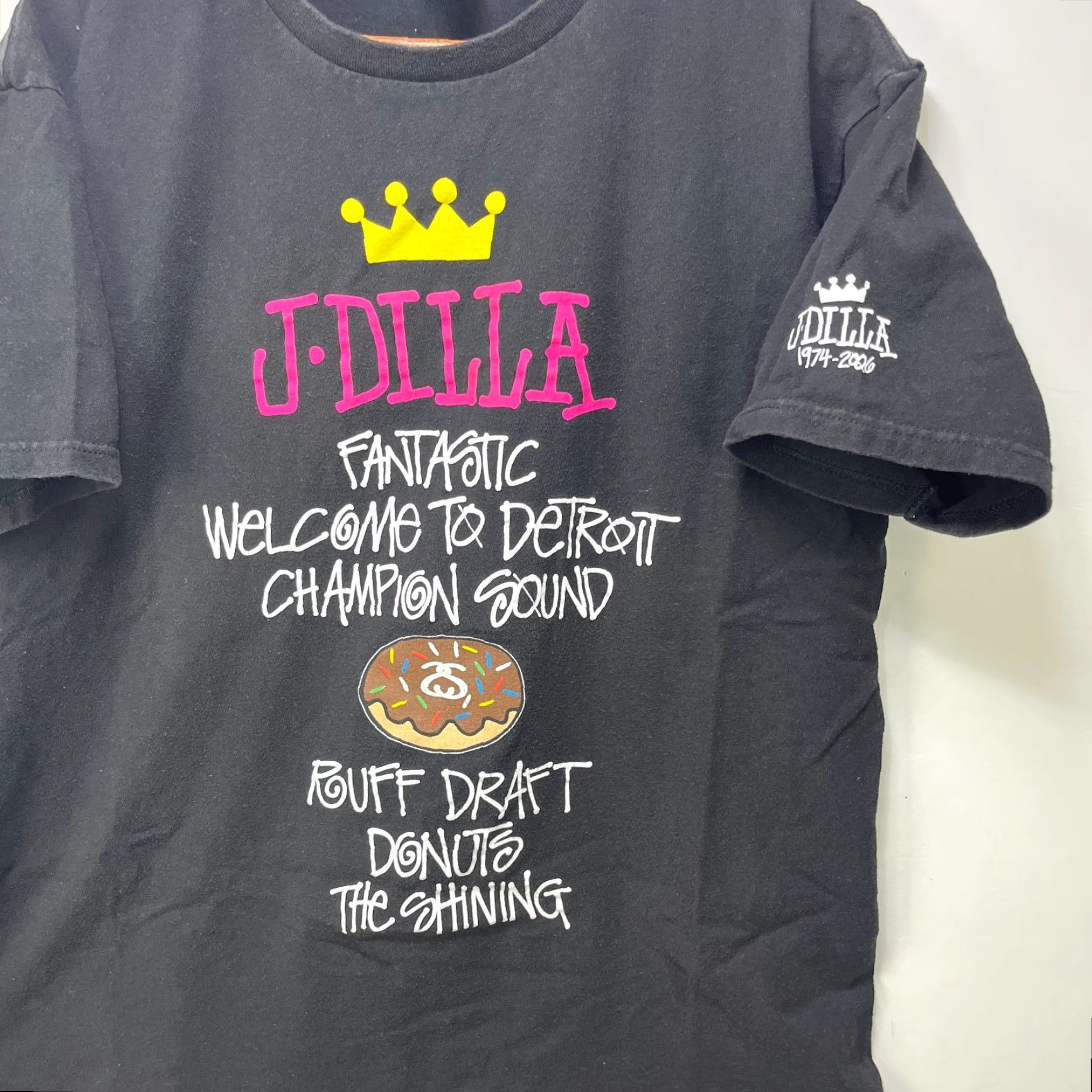 Vintage Stussy T Shirt Regular Large Black 90s Mens Logo Donuts J Dilla Vintage No (adapt: ensure words from original only) Size US L / EU 52-54 / 3 - 2 Thumbnail