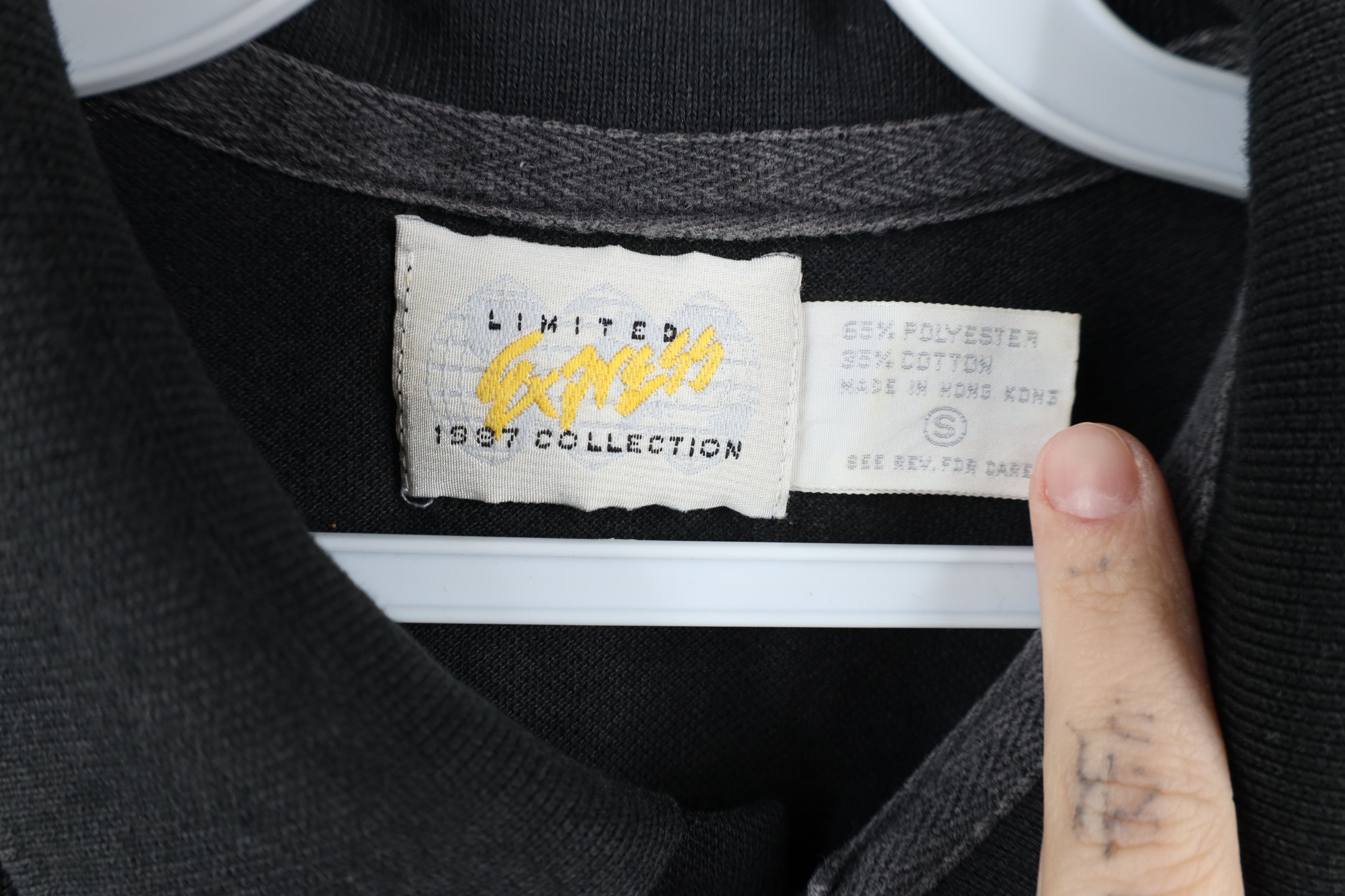 Express × Vintage Vintage 80s Express Faded Collared Golf Polo Shirt Black USA Size US S / EU 44-46 / 1 - 7 Thumbnail
