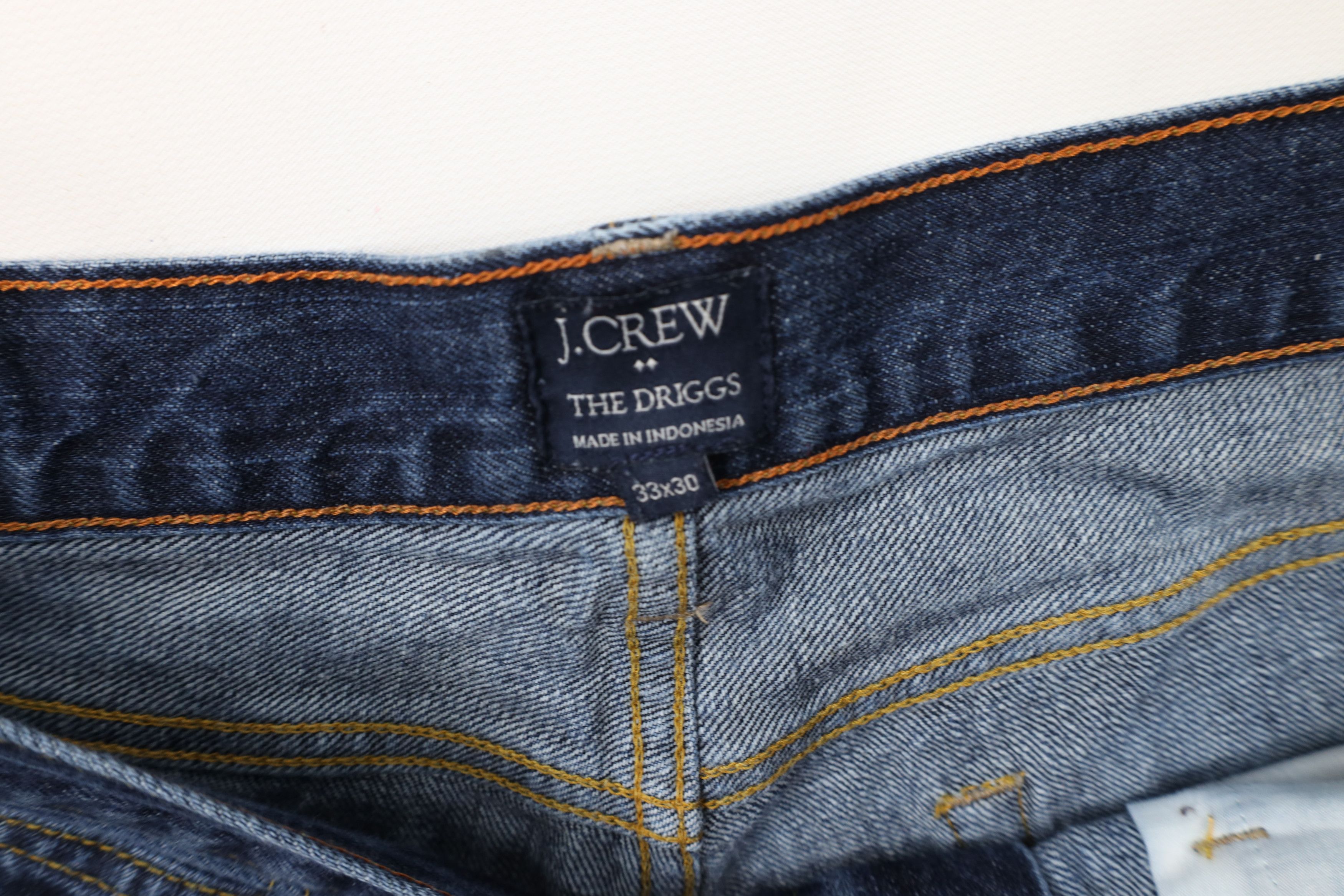 J.Crew × Vintage J Crew Driggs Slim Fit Straight Leg Denim Jeans Blue Cotton Size US 33 - 6 Thumbnail