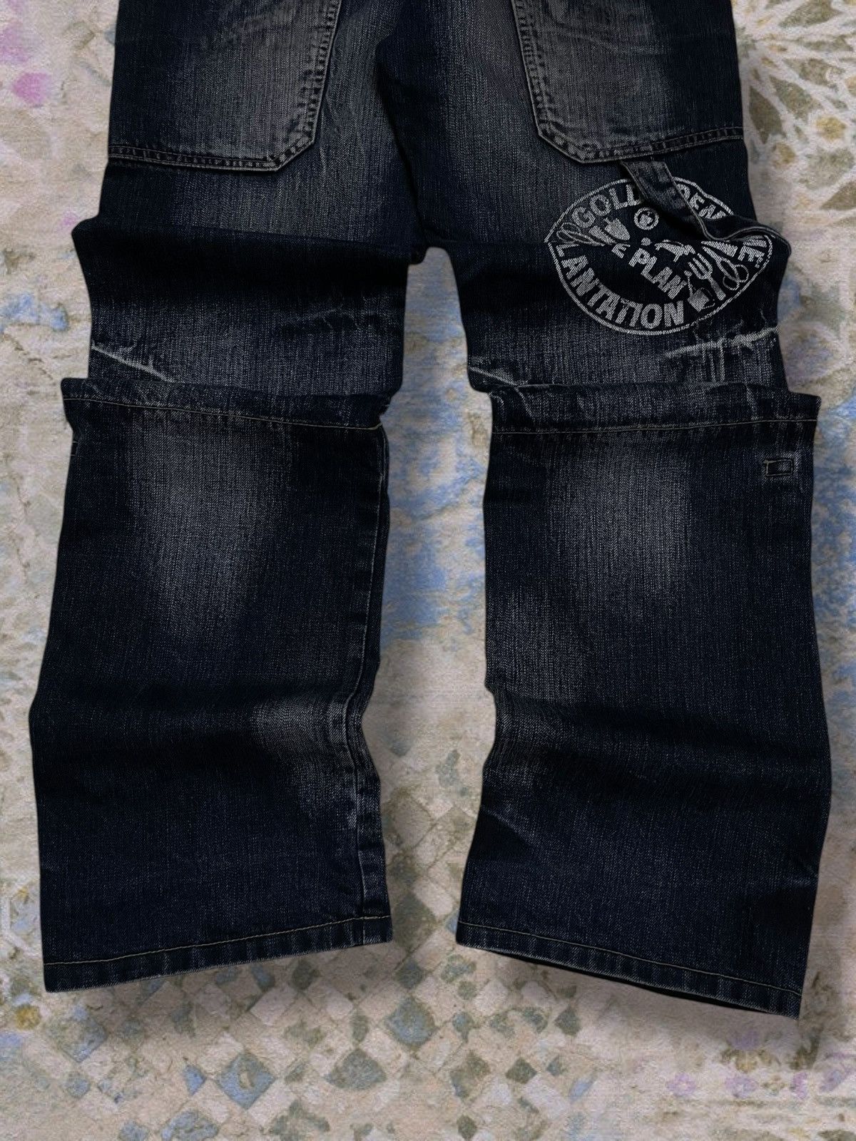 PPFM Vintage Authentic Og Designer Japan PPFM World War Denim Size US 31 - 11 Thumbnail