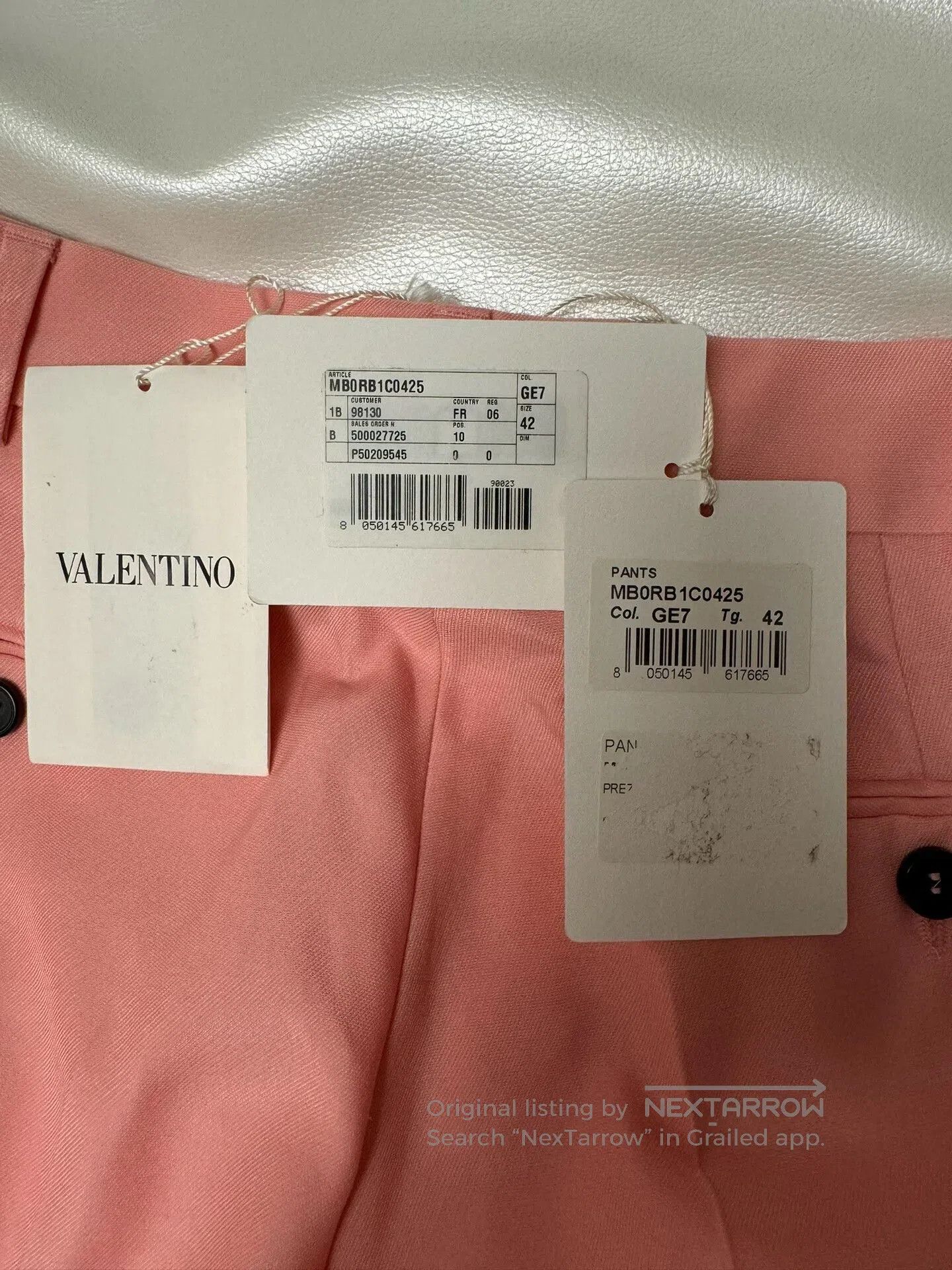 Valentino Valentino Women's Pink Tailored Trousers. Size US 26 / EU 42 - 7 Thumbnail