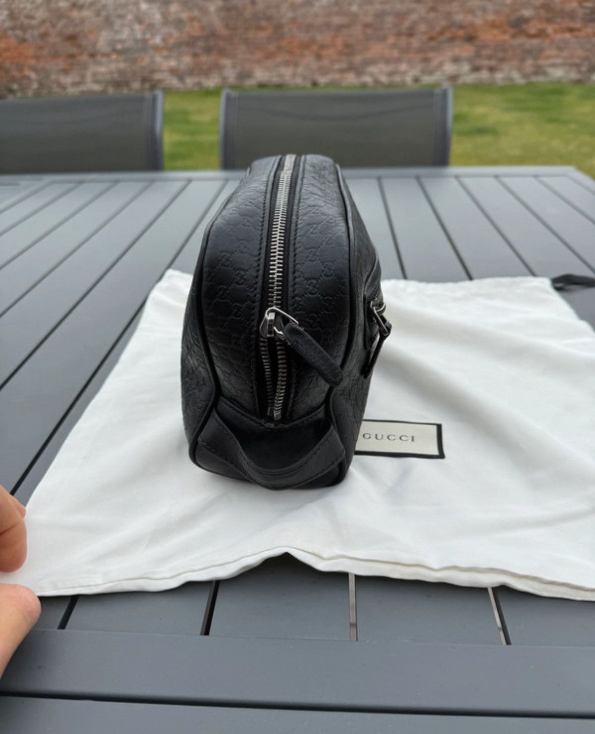 Gucci Gucci Leather Pouch – Black – Brand New with Tags Size 38 - 3 Thumbnail