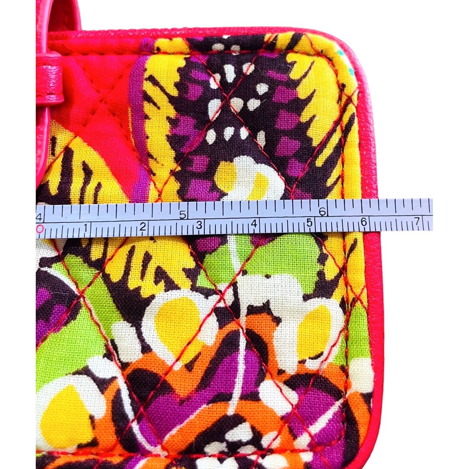 Vera Bradley Vera Bradley Wallet Wristlet In Rumba Pink Floral Womens Quilted Zip Size ONE SIZE - 6 Thumbnail
