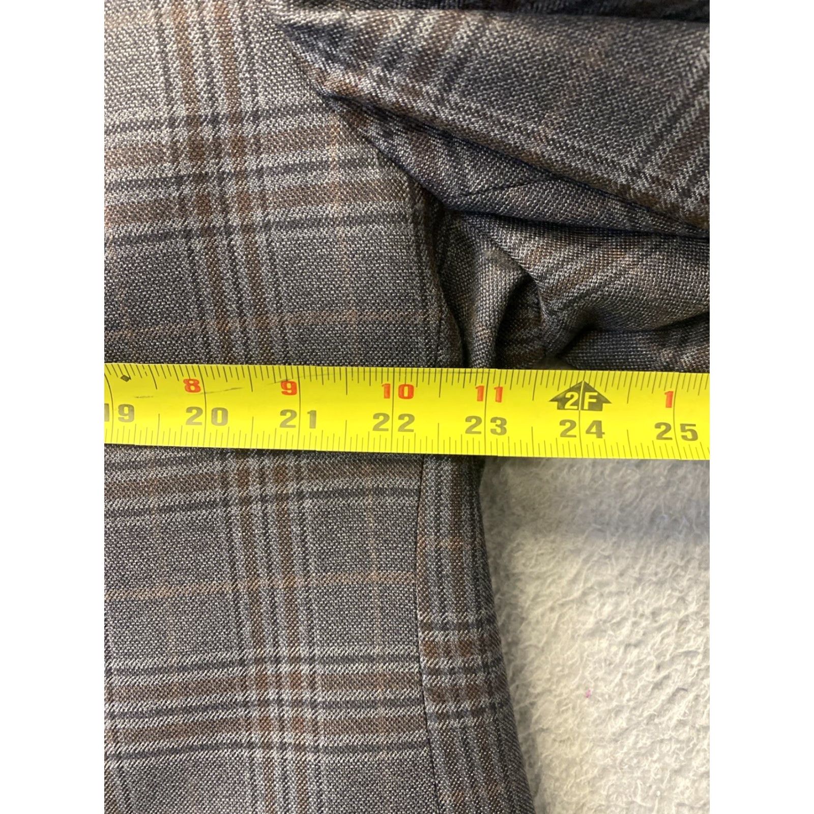 Ralph Lauren RALPH LAUREN VINTAGE Blazer Jacket 46R Glen Plaid Brown Gray Wool Classic Mens Size 46R - 3 Thumbnail