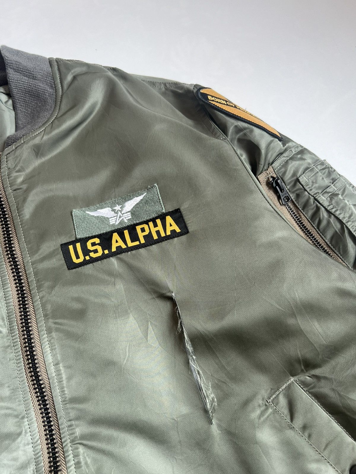 Alpha Industries Vintage Alpha Industries Knoxville Military Bomber Jacket Size US XL / EU 56 / 4 - 6 Thumbnail