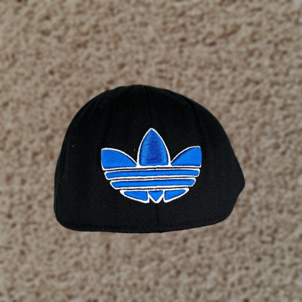 Adidas adidas Hat Cap Fitted Adult One Size Black Embroidered Acrylic Wool Blend Twill Baseball Cap Men Logo Outdoor Casual 90s, Vintage Mens Size ONE SIZE - 1 Thumbnail