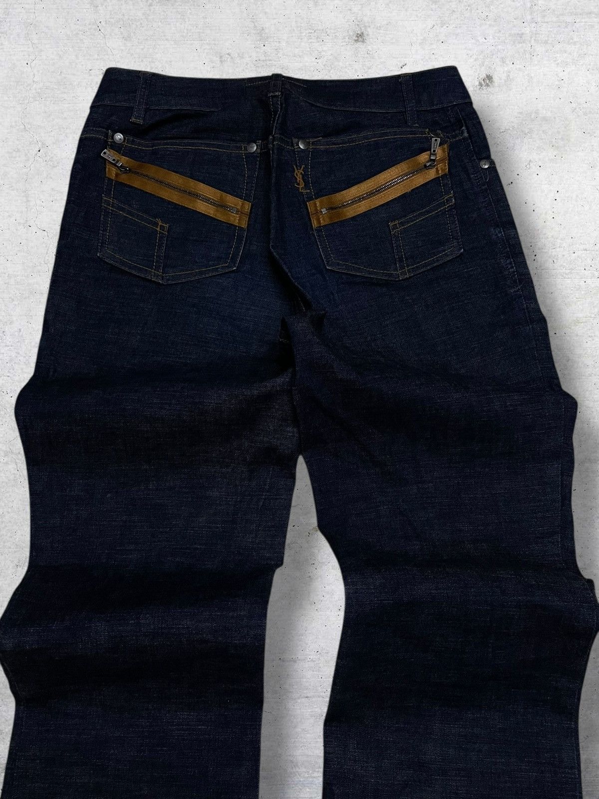 Yves Saint Laurent VINTAGE YVES SAINT LAURENT 90S DESIGNER FLARED MODEL DENIM Size US 27 - 11 Thumbnail