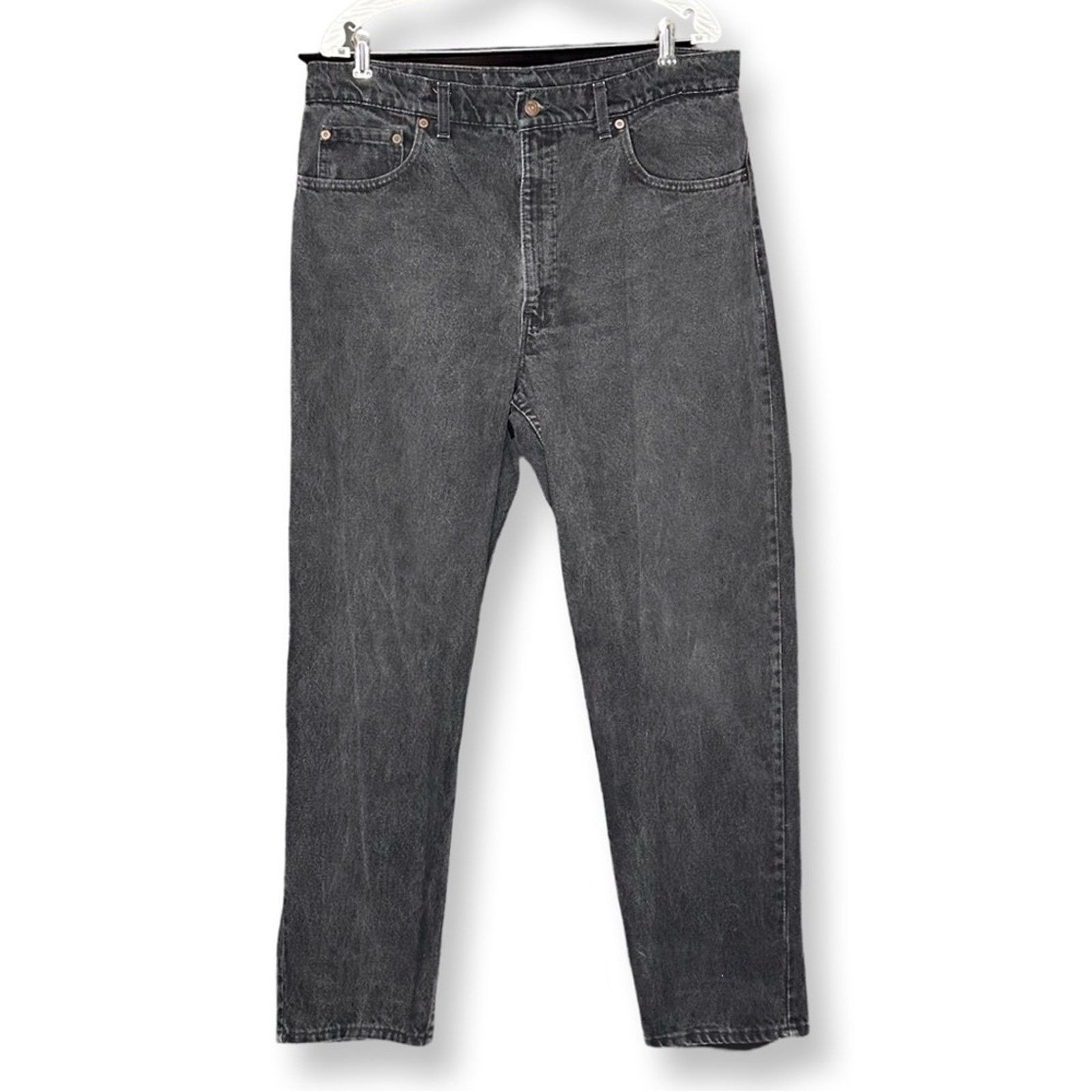 Levi's Men’s Vintage Levi’s 550 Relaxed Fit Tapered Leg Black Denim Size US 38 / EU 54 - 1 Thumbnail
