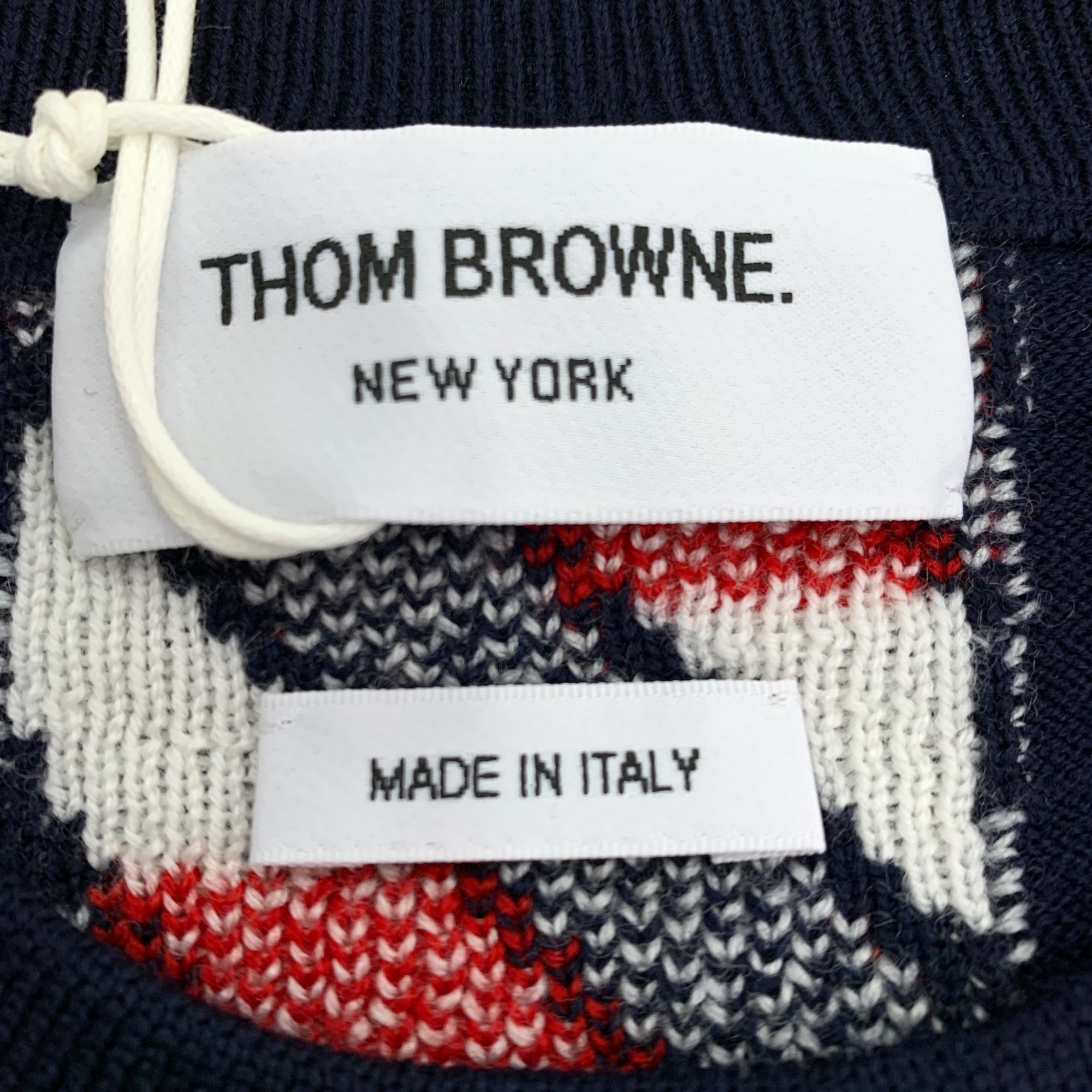 Thom Browne Thom Browne Navy Lobster Wool Sweater With Red & White Strip Size XS / US 0-2 / IT 36-38 - 8 Thumbnail