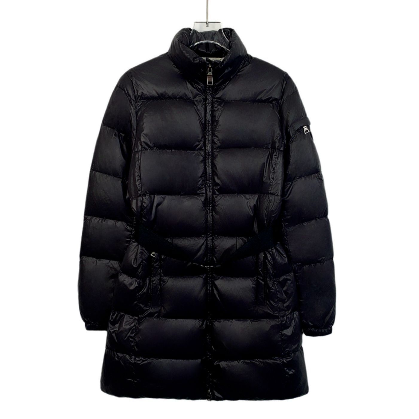 Prada Prada Womens Black Belted Down Puffer Jacket Size S Quilted Size S / US 4 / IT 40 - 1 Thumbnail