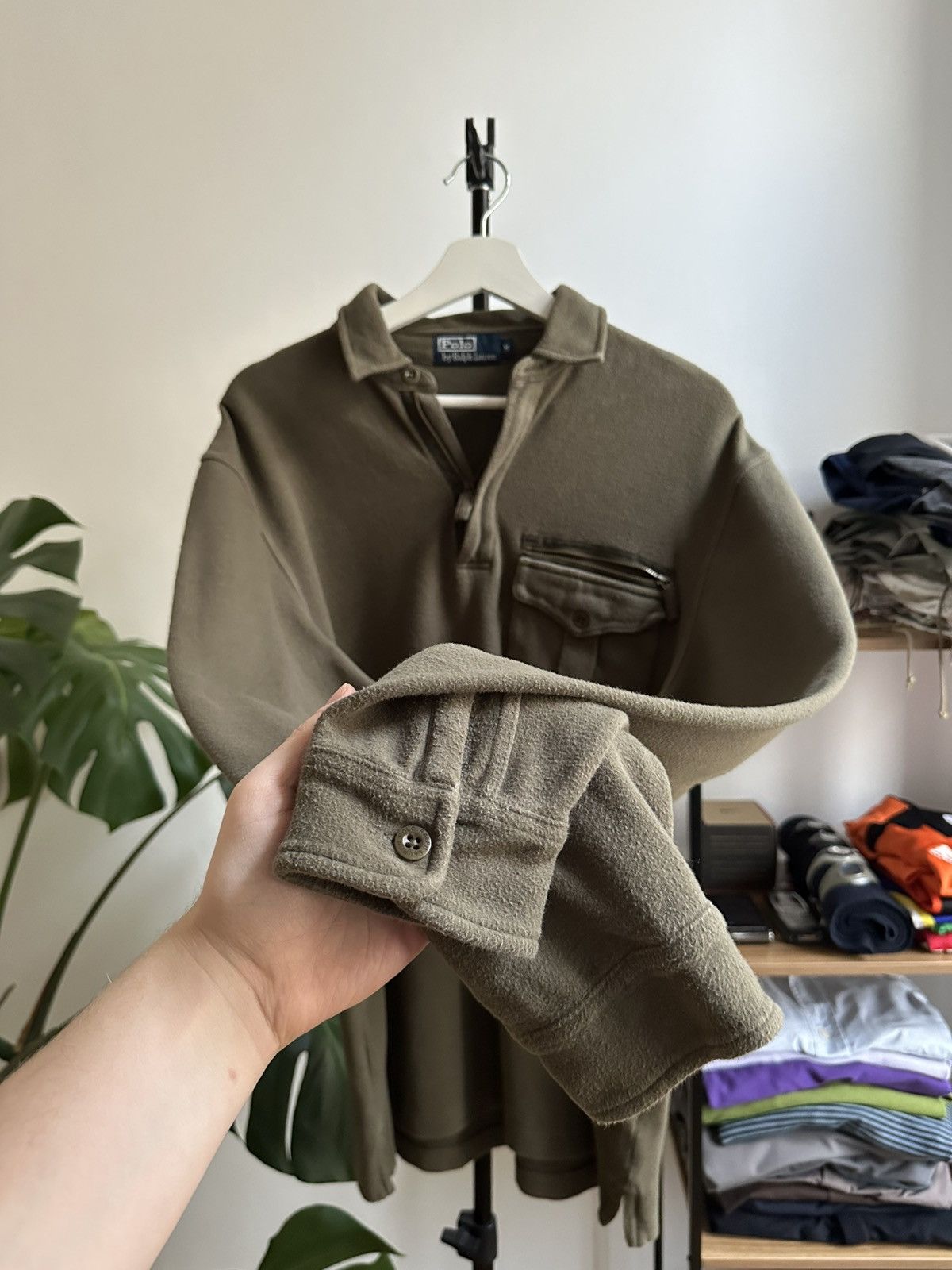 Polo Ralph Lauren Polo Ralph Lauren vintage rare Military Army 1/3 Zip Polos Size US M / EU 48-50 / 2 - 5 Thumbnail