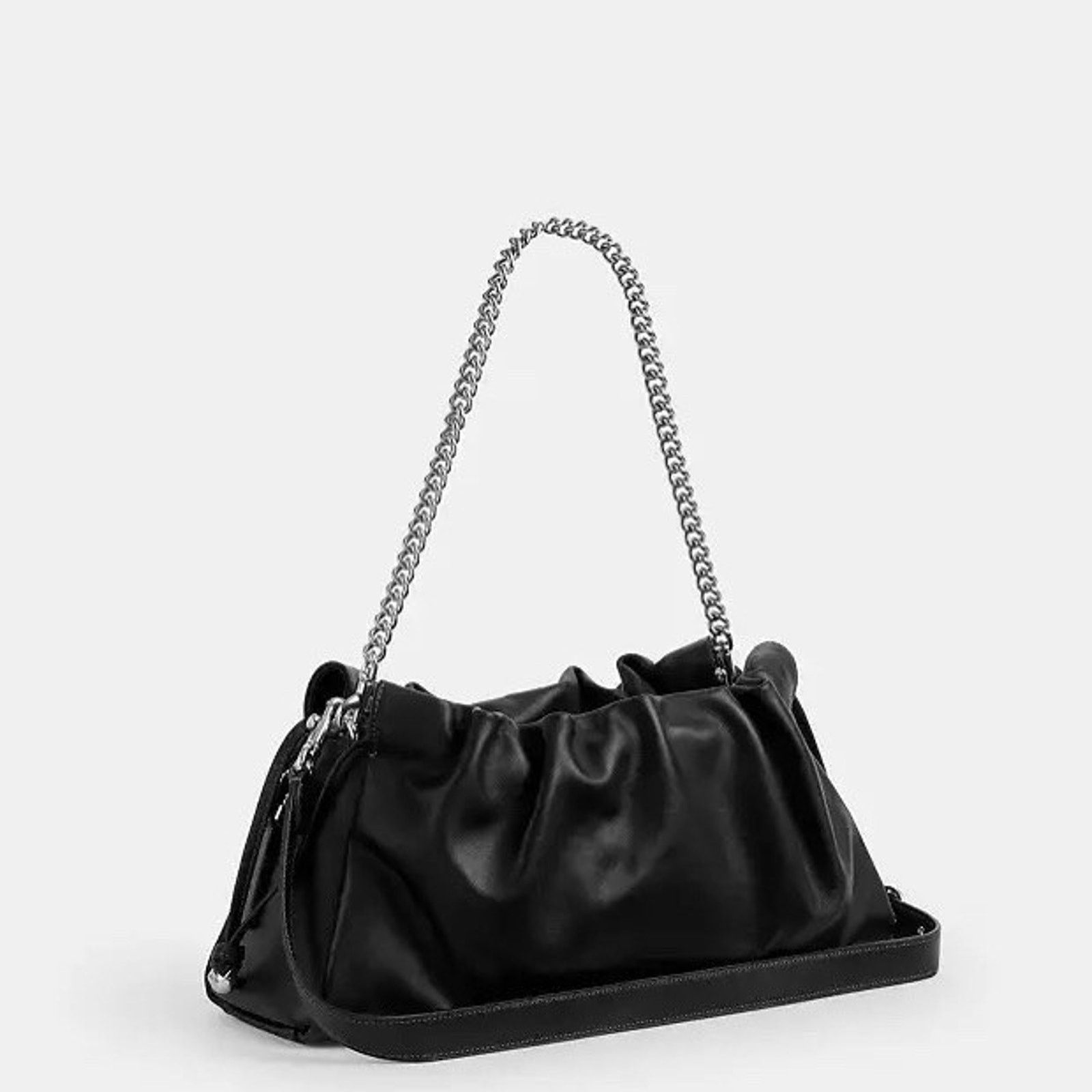 Coach NWT Coach Faye Large Shoulder Bag CCE68 leather Silver/Black Size ONE SIZE - 8 Thumbnail