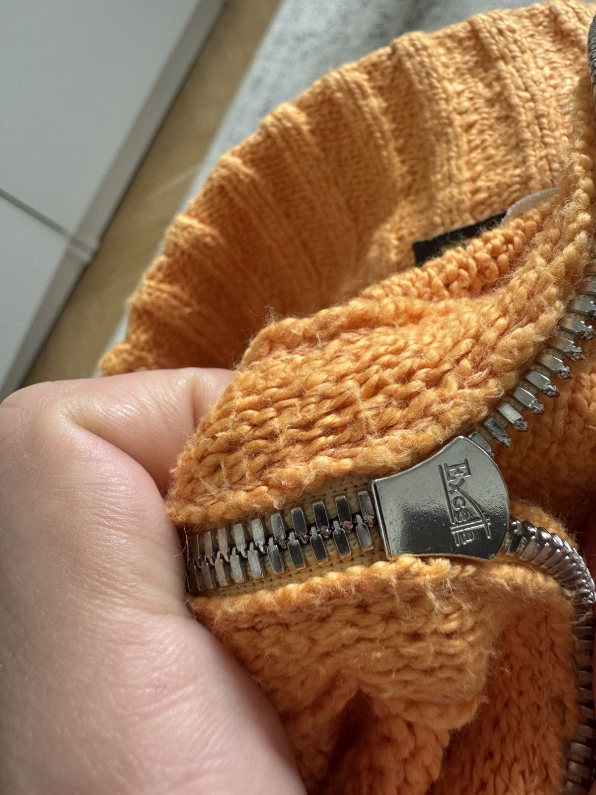 Loro Piana Loro Piana High Quality Orange Zip Sweater Knit Old Money Size US XL / EU 56 / 4 - 9 Thumbnail
