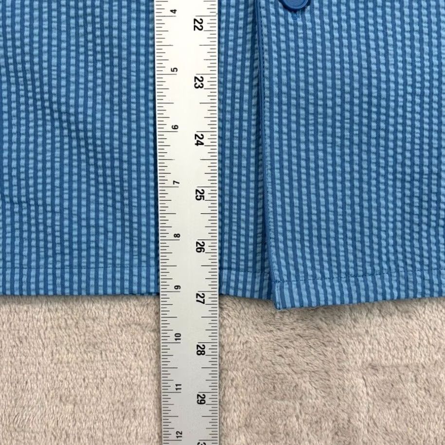 Lululemon LuluLemon Textured Camp Collar Shirt Blue Men S UV Protection NWT Casual Button-Up Short Sleeve Shirt Size US S / EU 44-46 / 1 - 8 Thumbnail