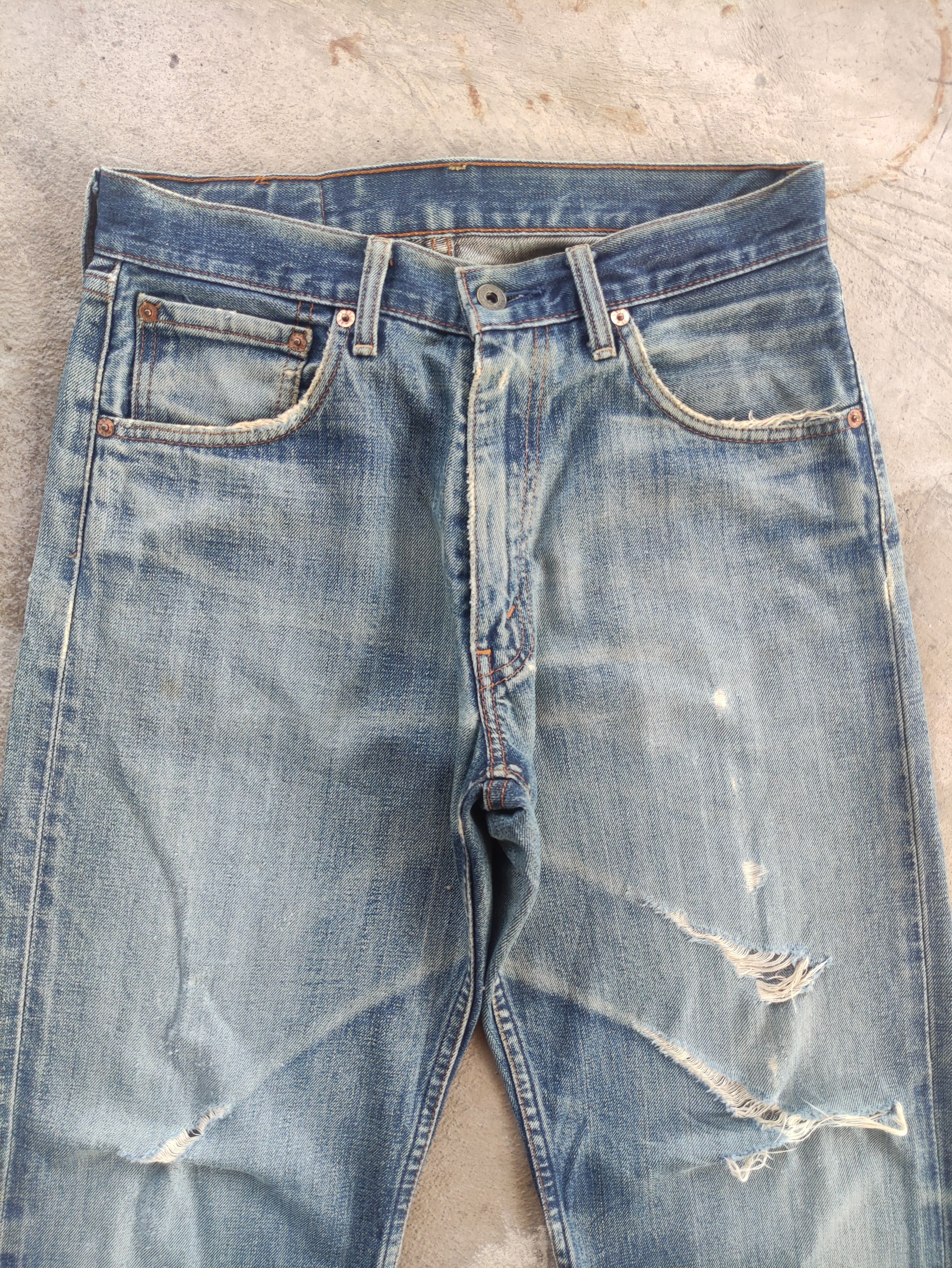 Japanese Brand Vintage Levis Japan Jean Distressed Faded Denim Pants Size US 30 / EU 46 - 3 Thumbnail