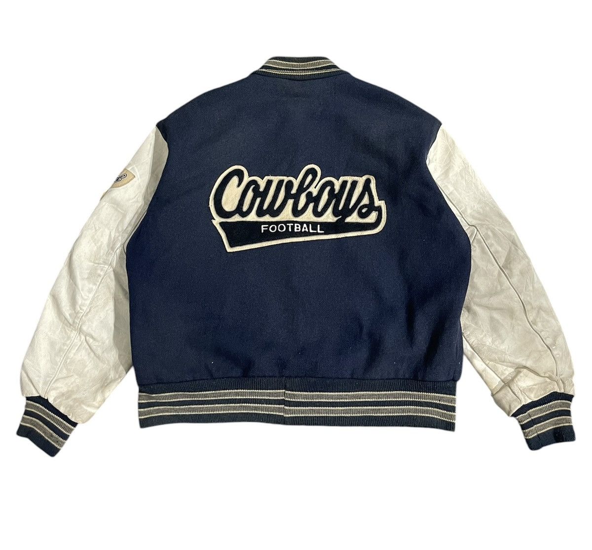 NFL Vintage Delong Nfl Cowboys Varsity Jacket Size US XL / EU 56 / 4 - 2 Thumbnail