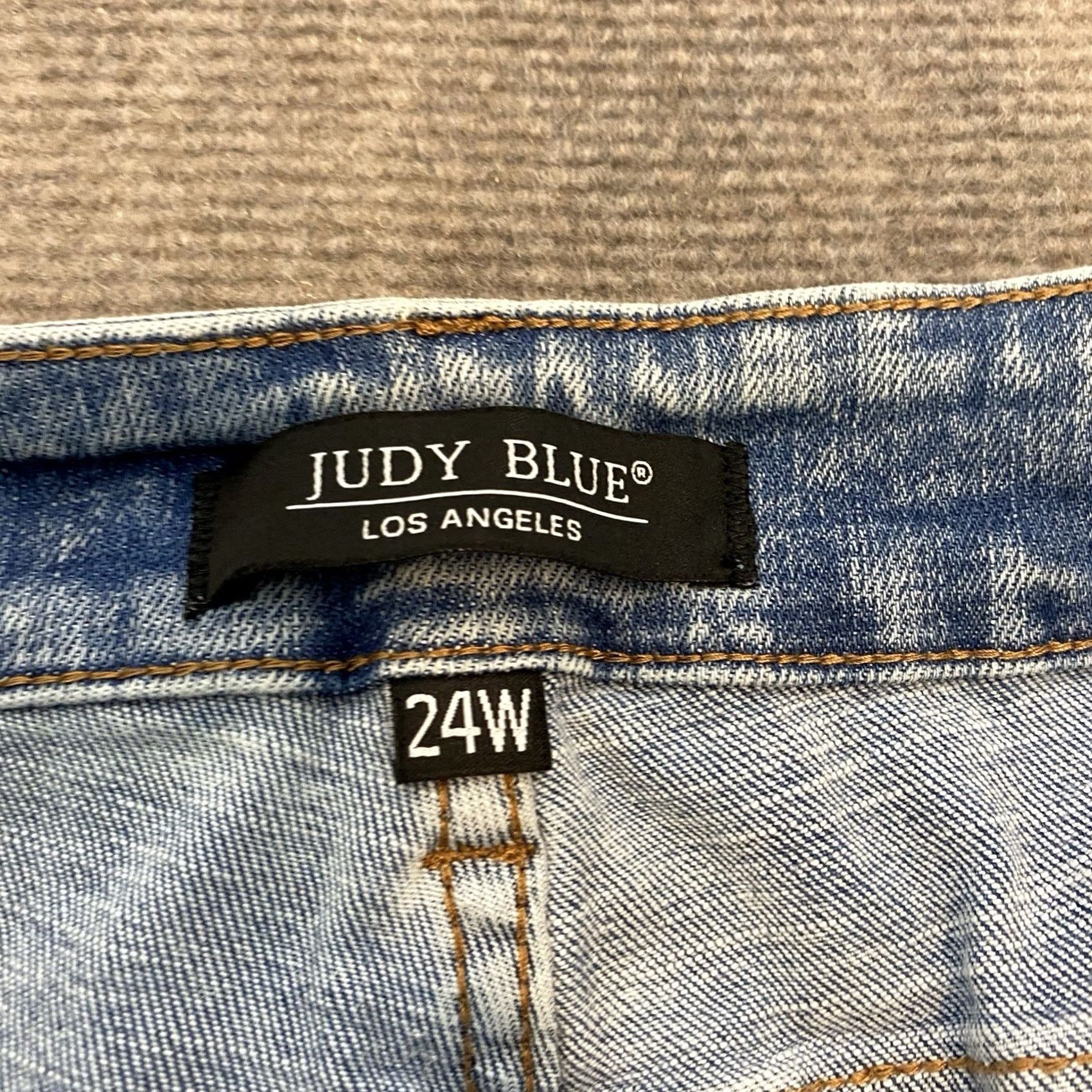 Vintage Judy Blue Jeans Women 24W Skinny Fit High Rise Stretch Denim Distressed JB88158 Size 42" / US 20 - 5 Thumbnail