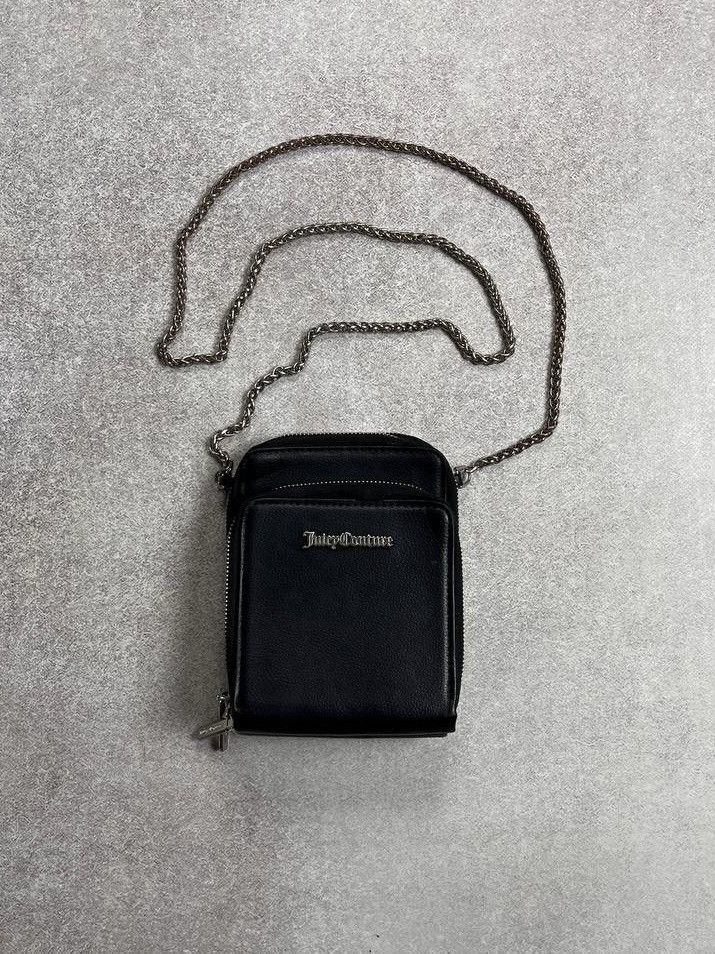 Juicy Couture Vintage Juicy Couture Black Leather Cross Body Bag Y2K Os Size ONE SIZE - 2 Thumbnail