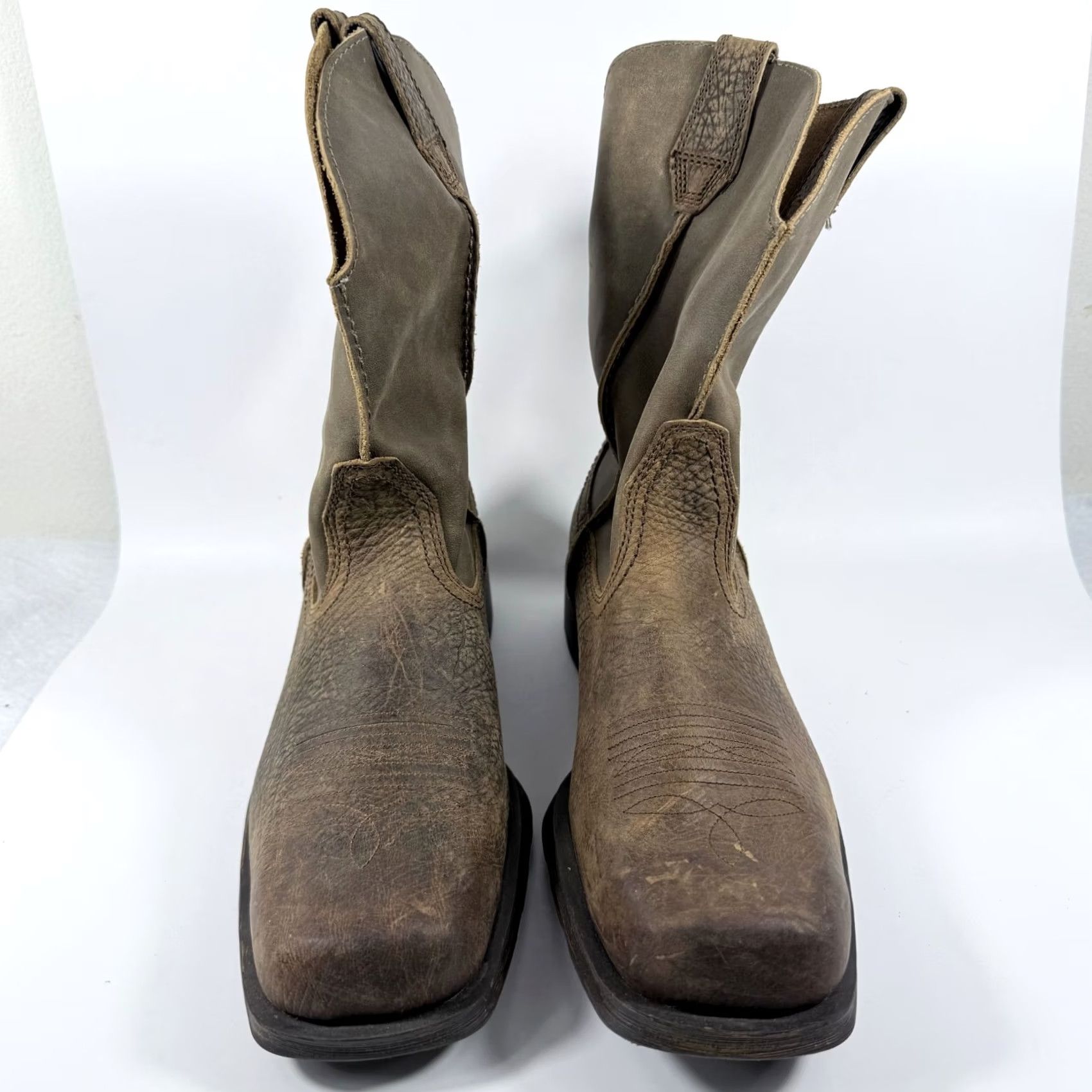 Ariat Ariat Rambler Western Boots Men's Brown Leather Pull On Block Heel Cowboy - 13D Size US 13 / EU 46 - 3 Thumbnail
