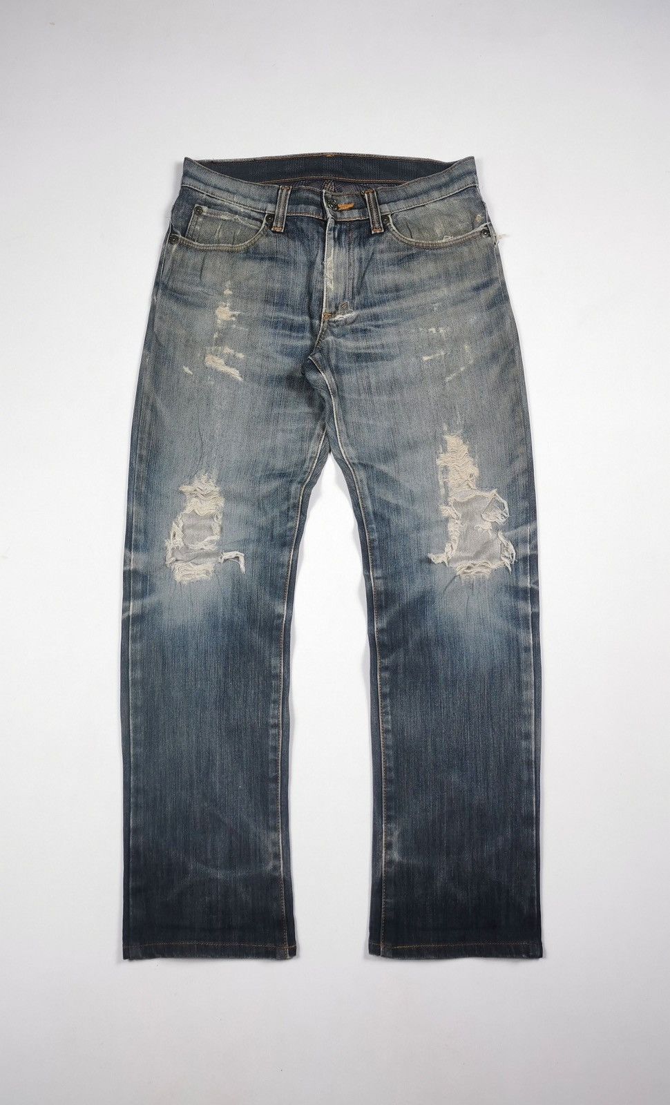 Edwin Thrashed Wild Fire Edwin Distressed Denim Jeans Size US 32 / EU 48 - 4 Thumbnail