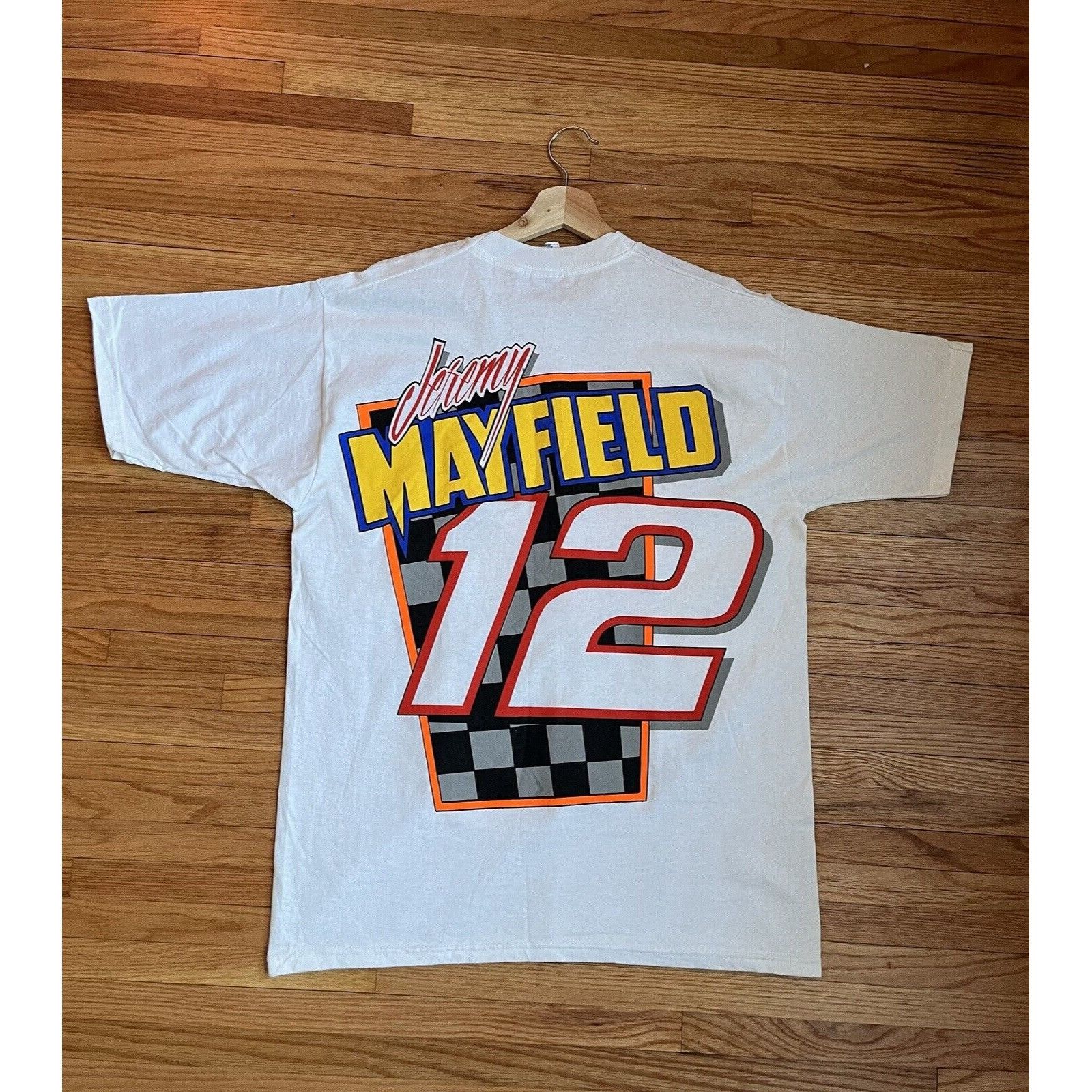 NASCAR NEW VINTAGE NASCAR RACING JEREMY MAYFIELD #12 T SHIRT SIZE L Size US L / EU 52-54 / 3 - 5 Thumbnail