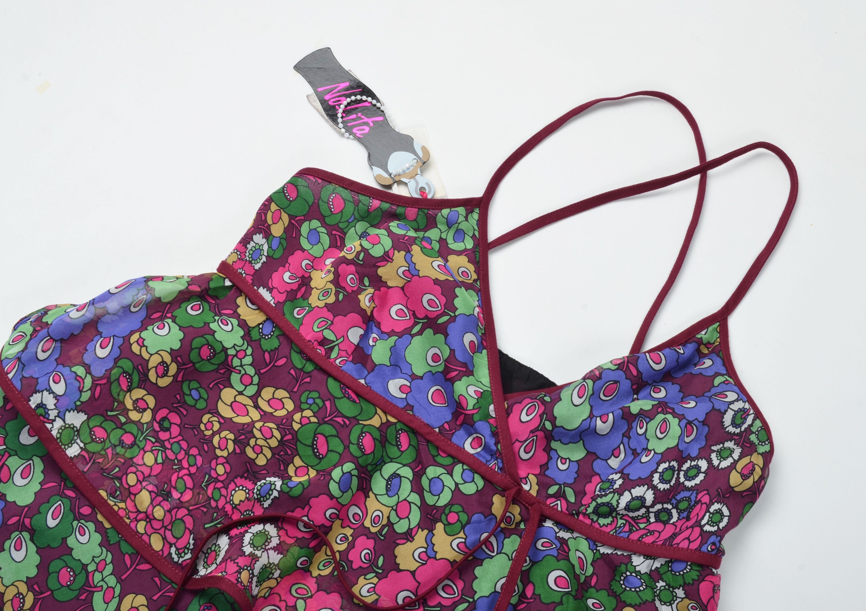 Other Nolita North Little Italy Y2K Fairy Floral Ruffle Silk Dress Size M / US 6-8 / IT 42-44 - 5 Thumbnail