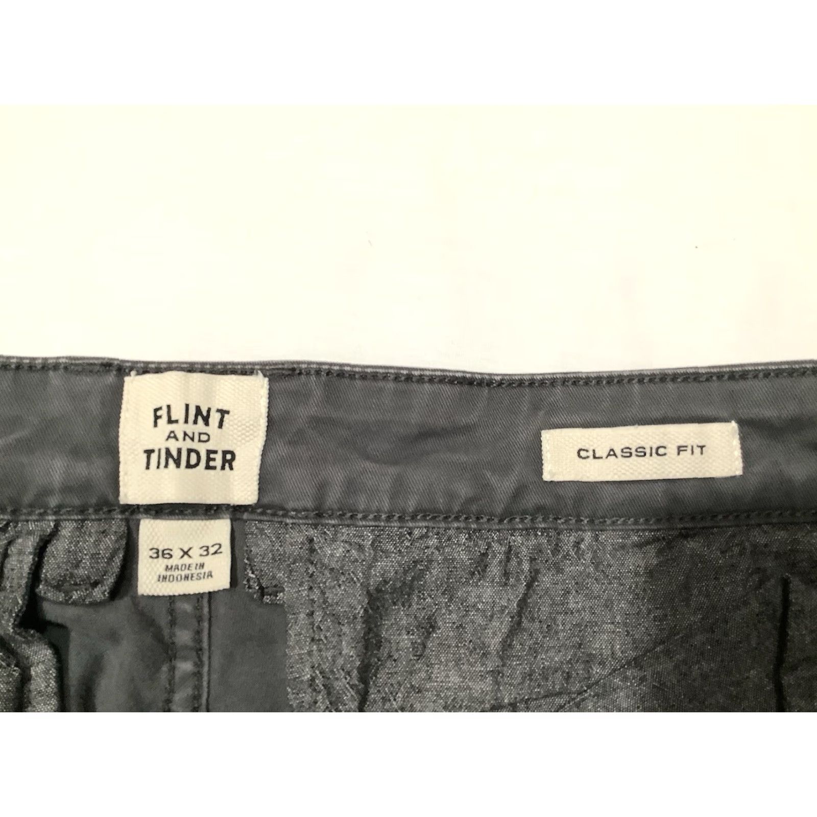 Flint And Tinder Flint and Tinder Pants Mens 36x31 Gray Straight Fit Chino Mid Rise Stretch Size US 36 / EU 52 - 4 Thumbnail
