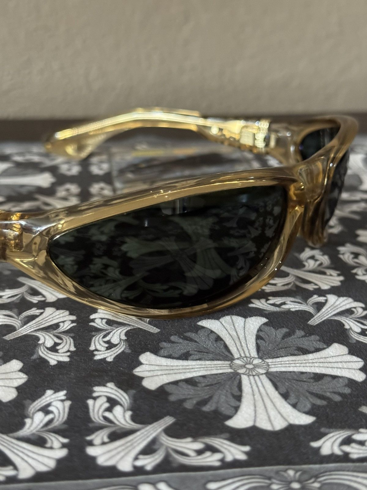 Chrome Hearts Chrome Hearts Brown & Gold Spreader Sunglasses Size ONE SIZE - 9 Thumbnail
