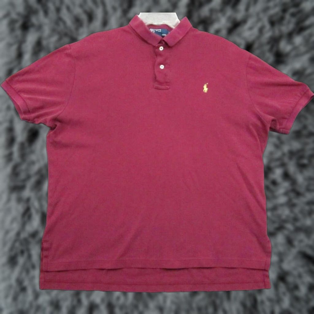 Polo Ralph Lauren Polo Ralph Lauren Shirt Mens Large Vintage Polo Short Sleeve Red Yellow Pony Shirt Size US L / EU 52-54 / 3 - 1 Thumbnail