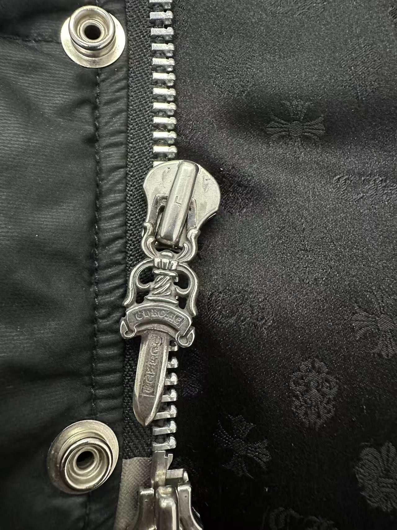Chrome Hearts Chrome Hearts Black Leather Fleur Puffer Down Vest Size US M / EU 48-50 / 2 - 4 Thumbnail